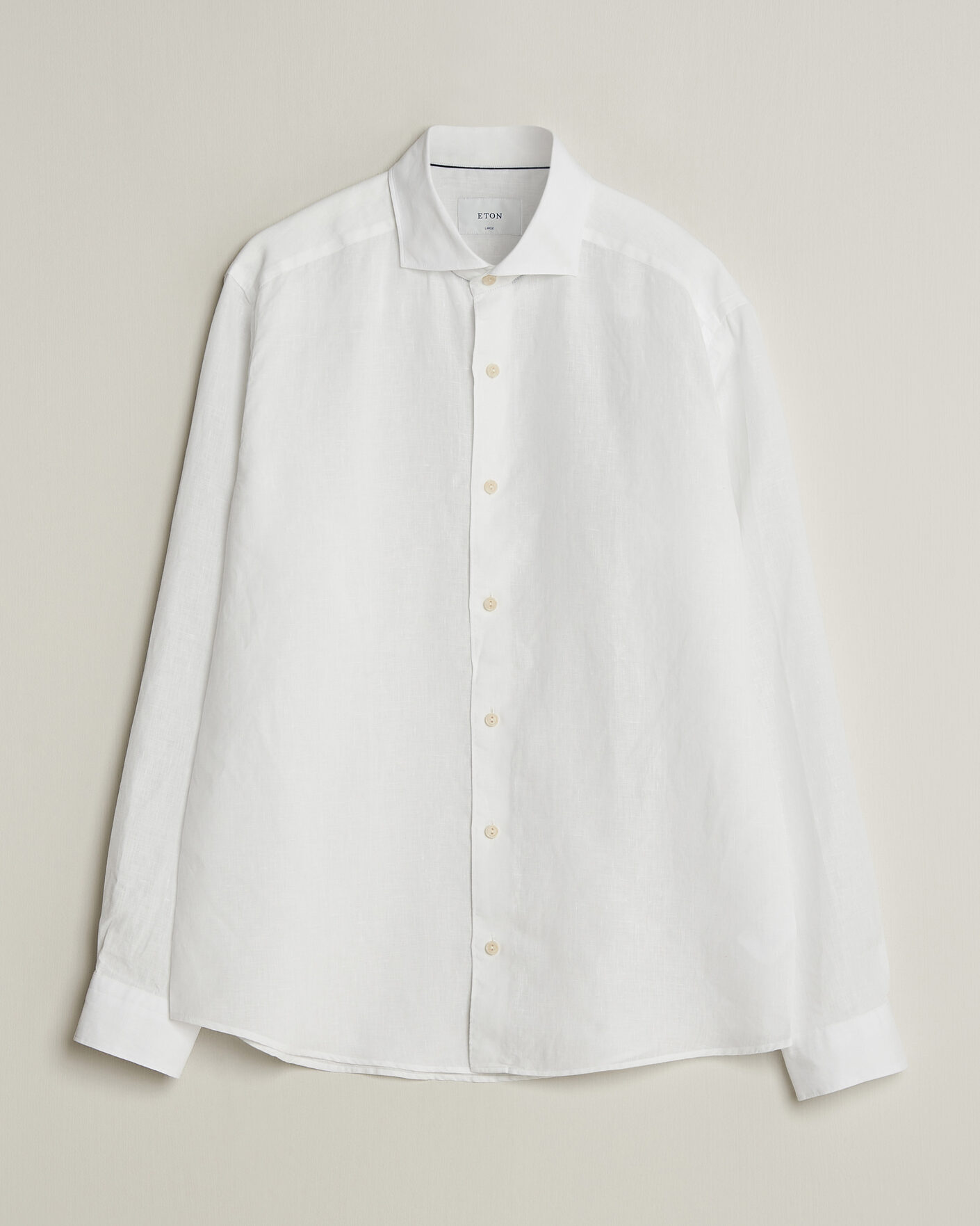 Hombres | Camisas | Eton | Casual Fit Linen Shirt White