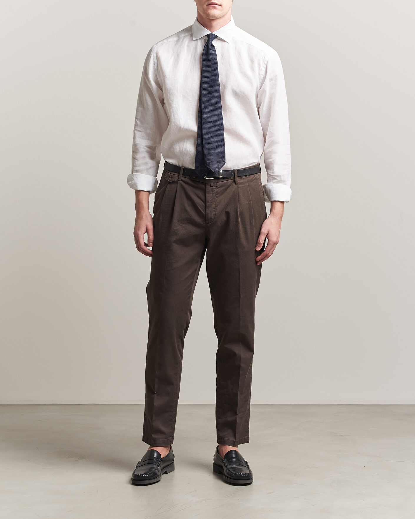 Hombres | Camisas | Eton | Casual Fit Linen Shirt White
