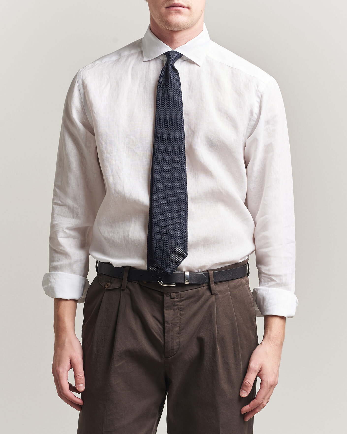 Hombres | Camisas | Eton | Casual Fit Linen Shirt White