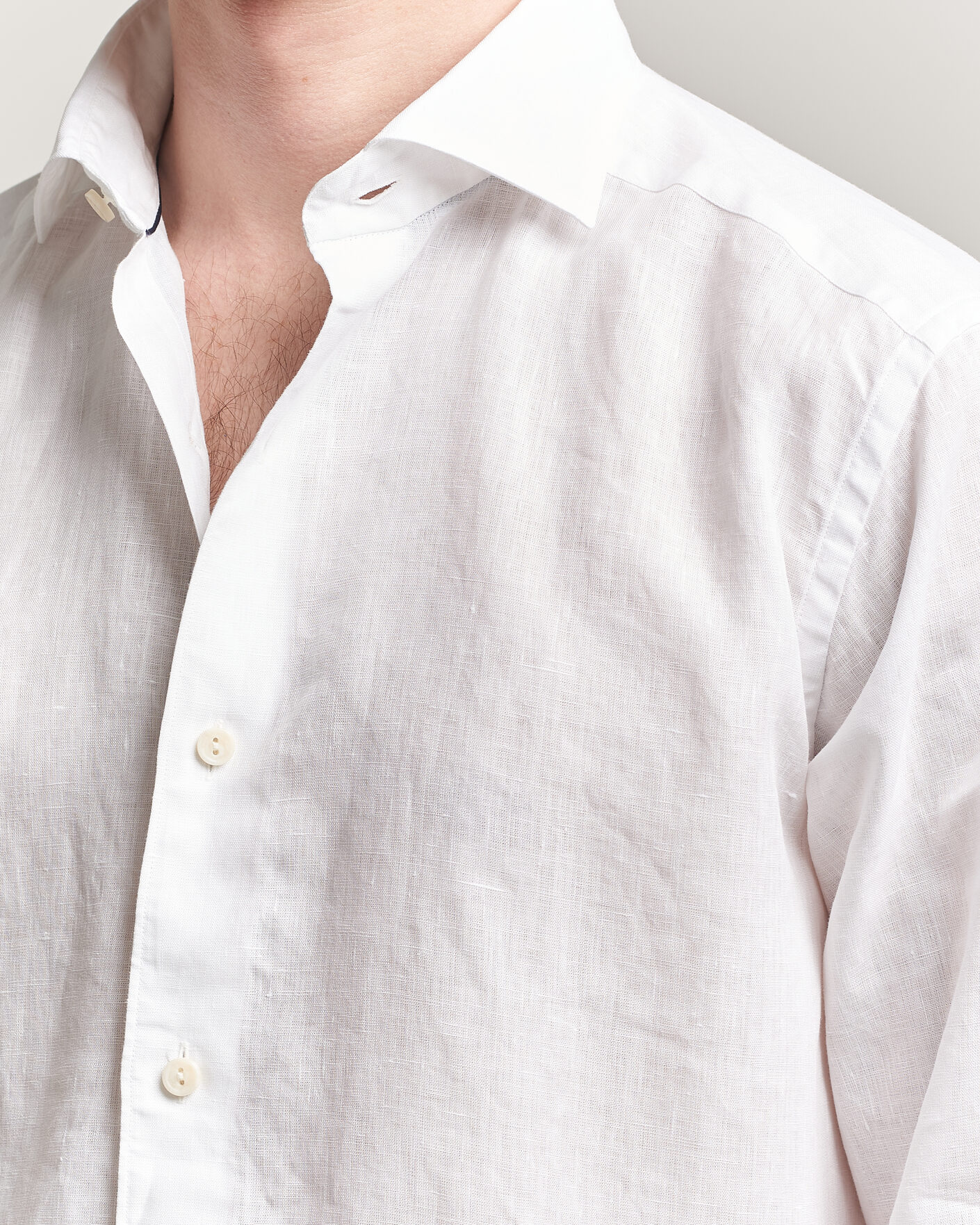Hombres | Camisas | Eton | Casual Fit Linen Shirt White