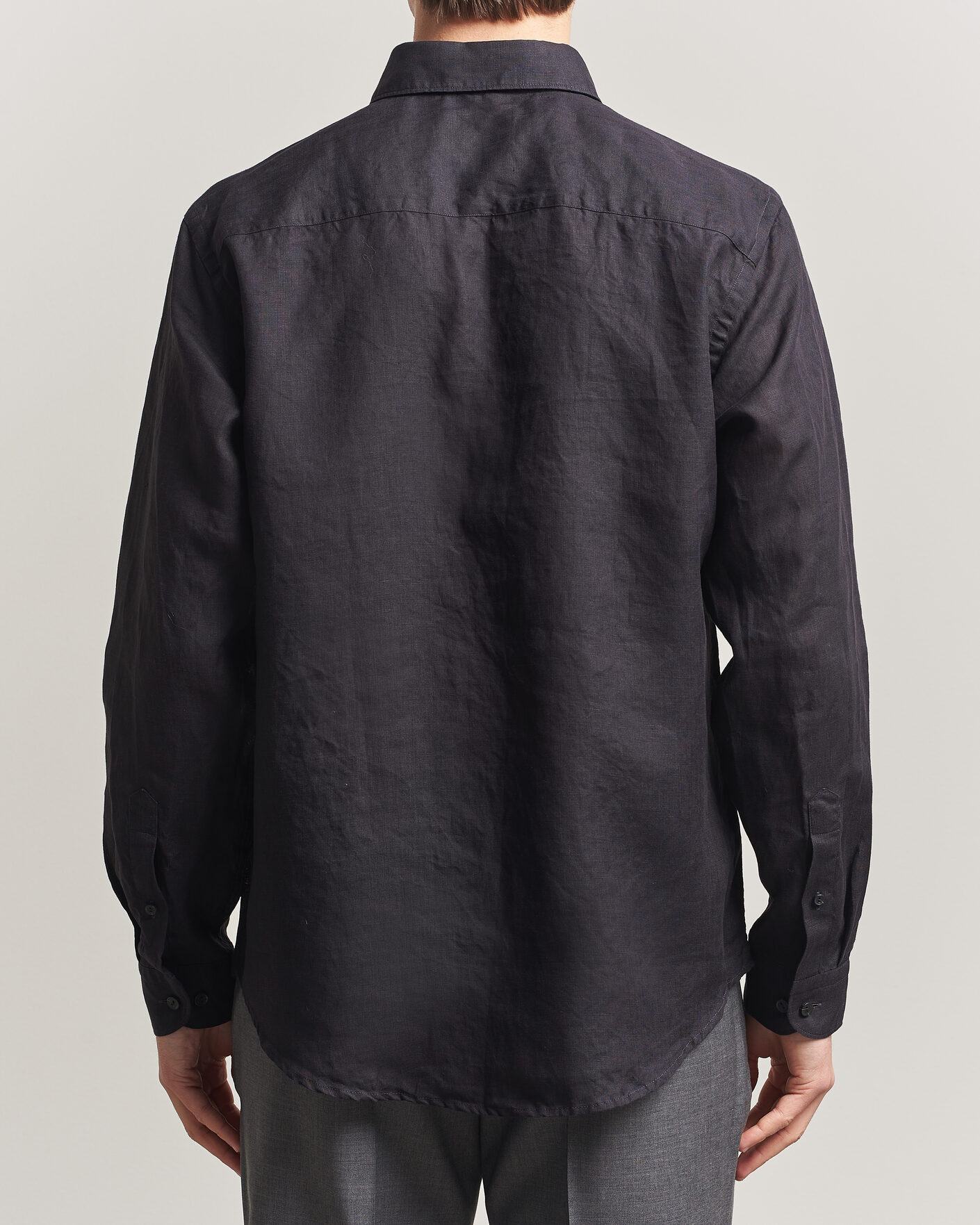 Hombres | Camisas | Eton | Casual Fit Linen Shirt Black