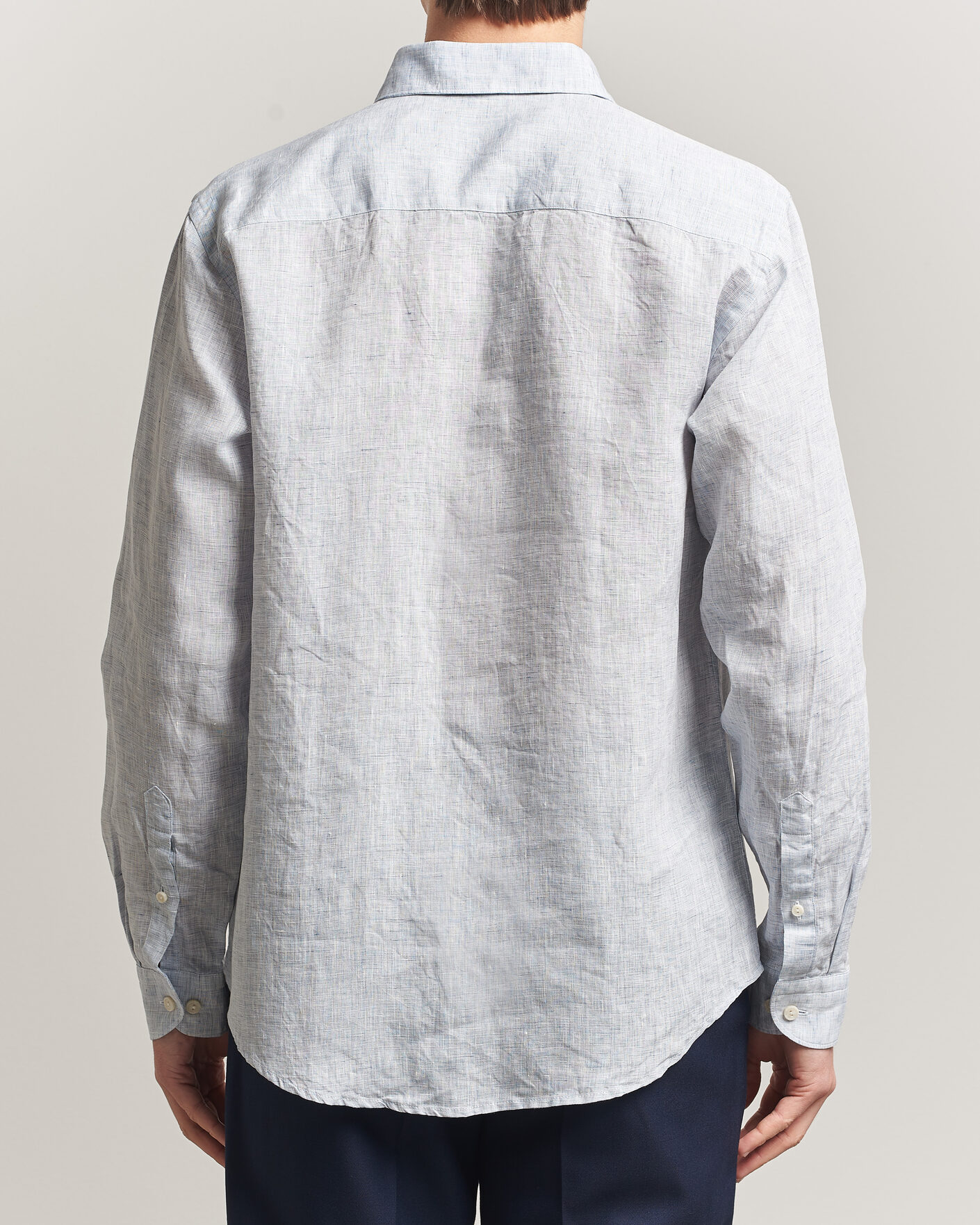 Hombres | Camisas | Eton | Casual Fit Linen Shirt Light Blue
