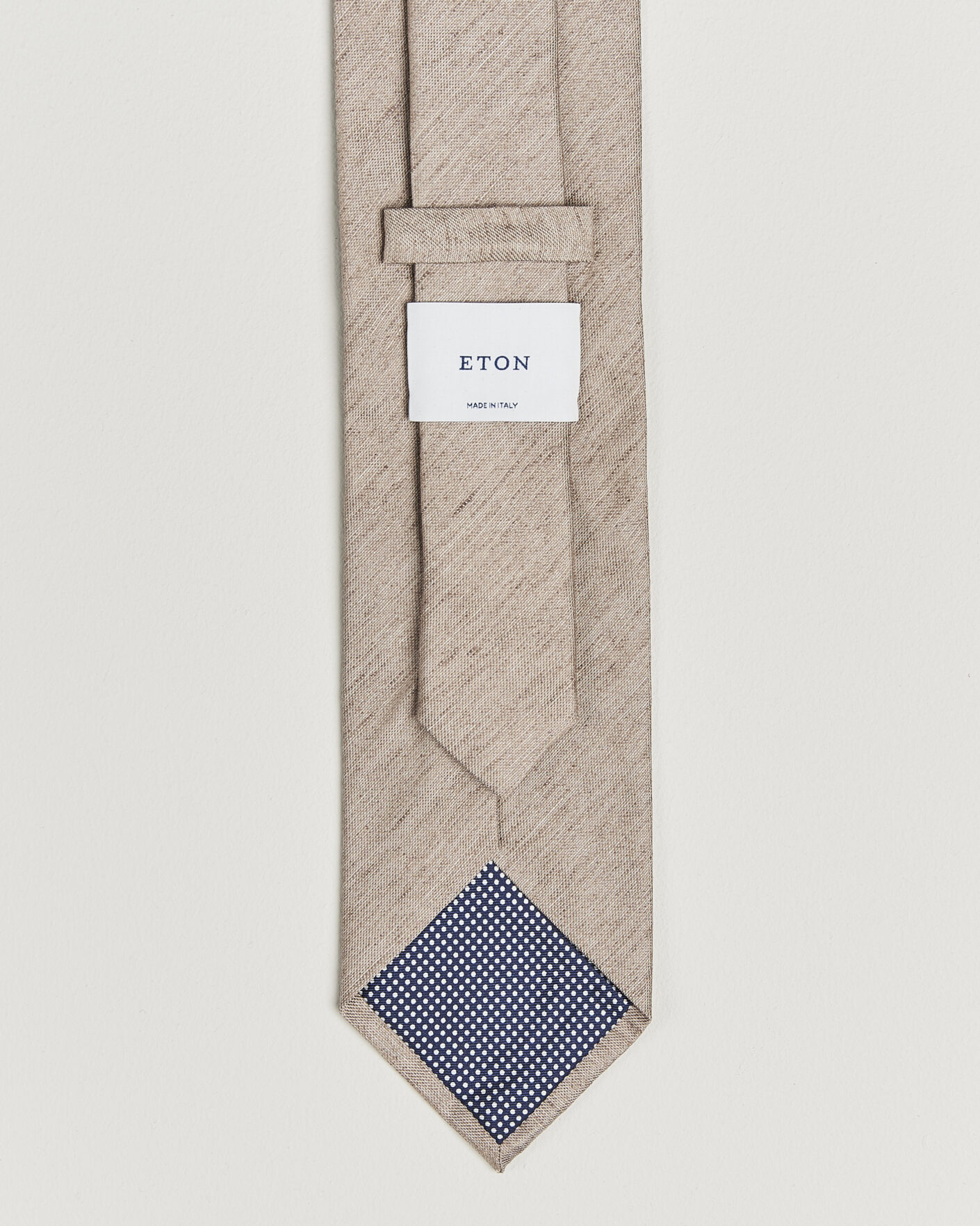 Hombres | Corbatas | Eton | Linen Silk Tie Beige