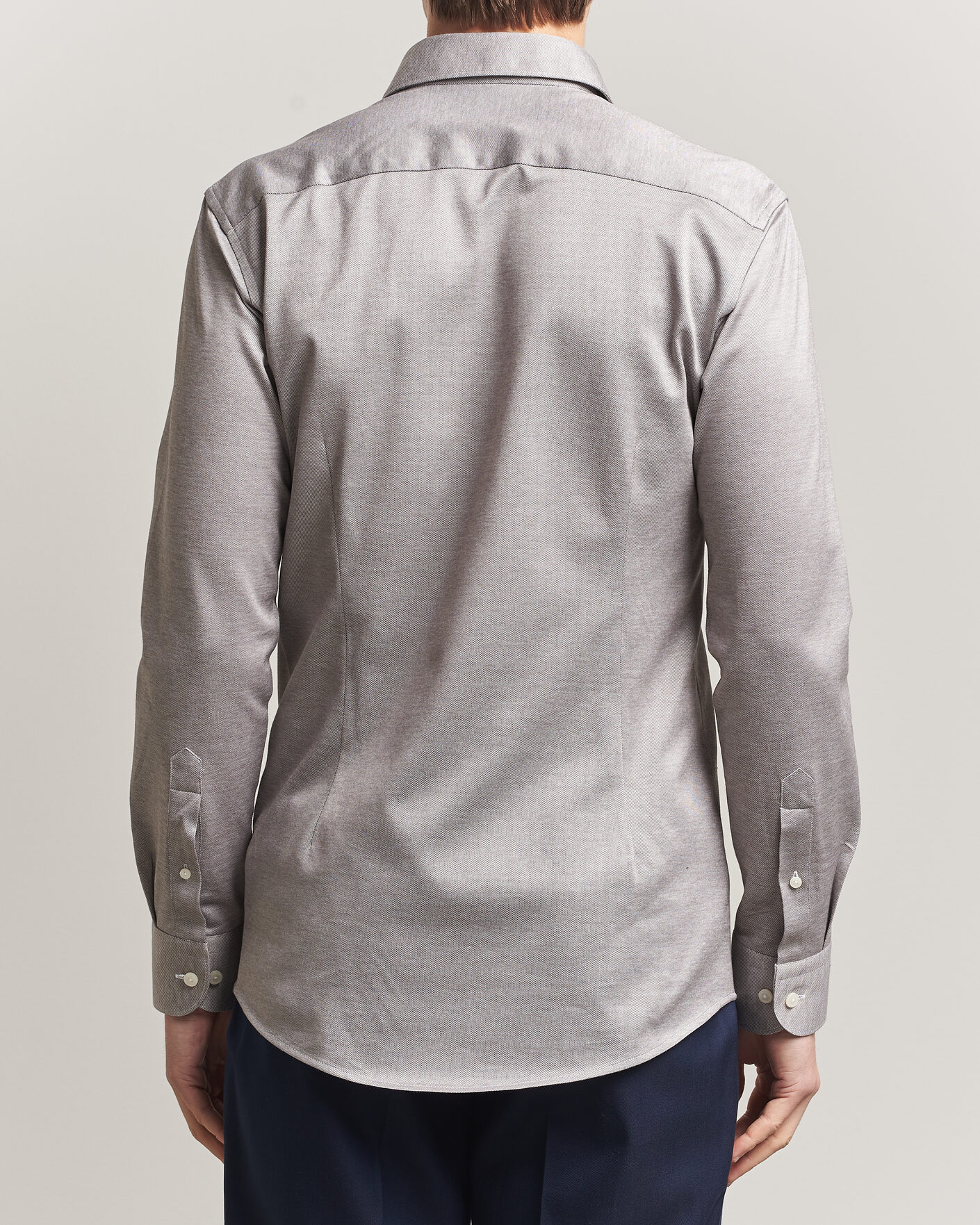 Hombres | Camisas | Eton | Filo di Scozia Knitted Shirt Brown