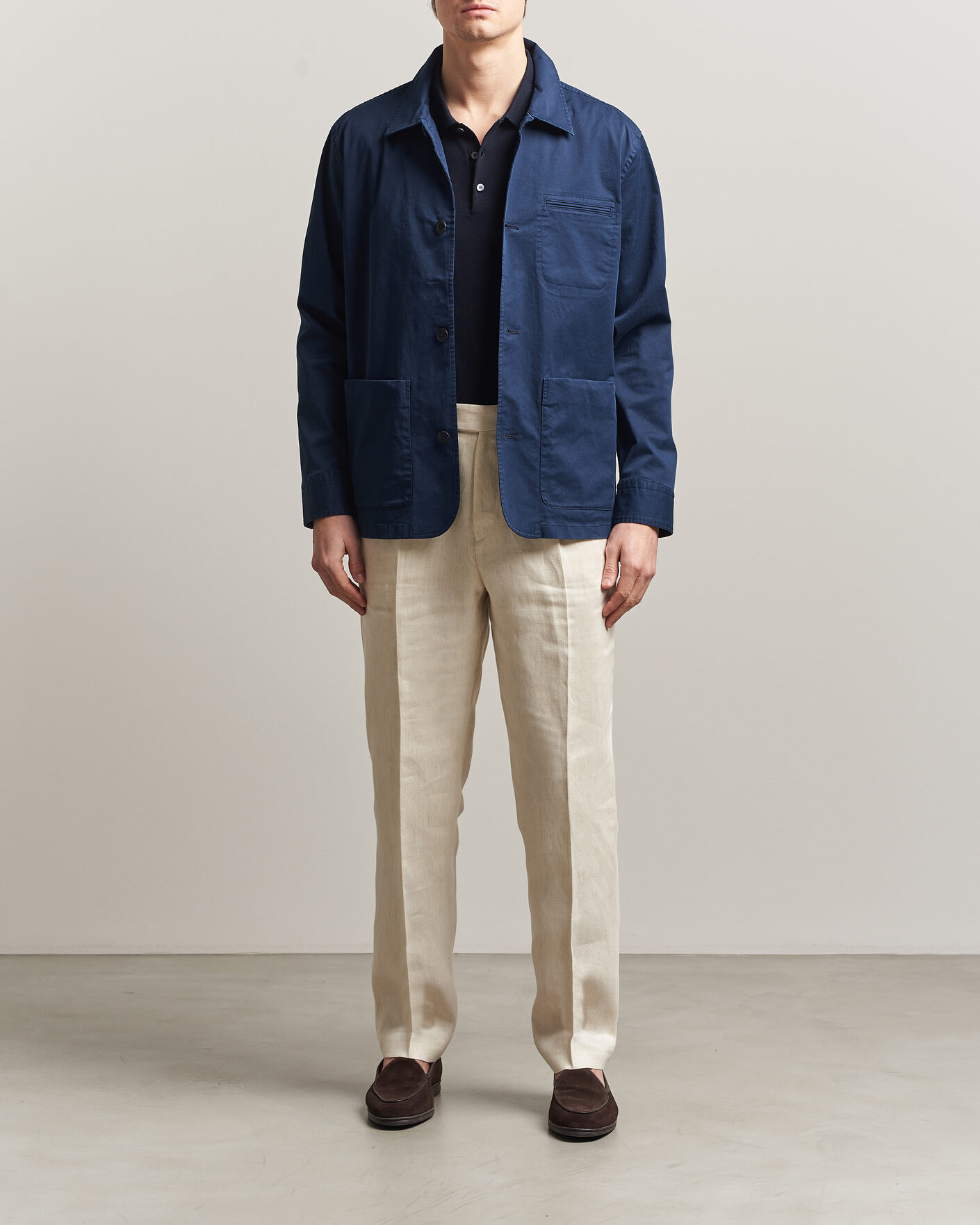 Hombres | Abrigos y chaquetas | Eton | Cotton Chore Jacket Navy Blue