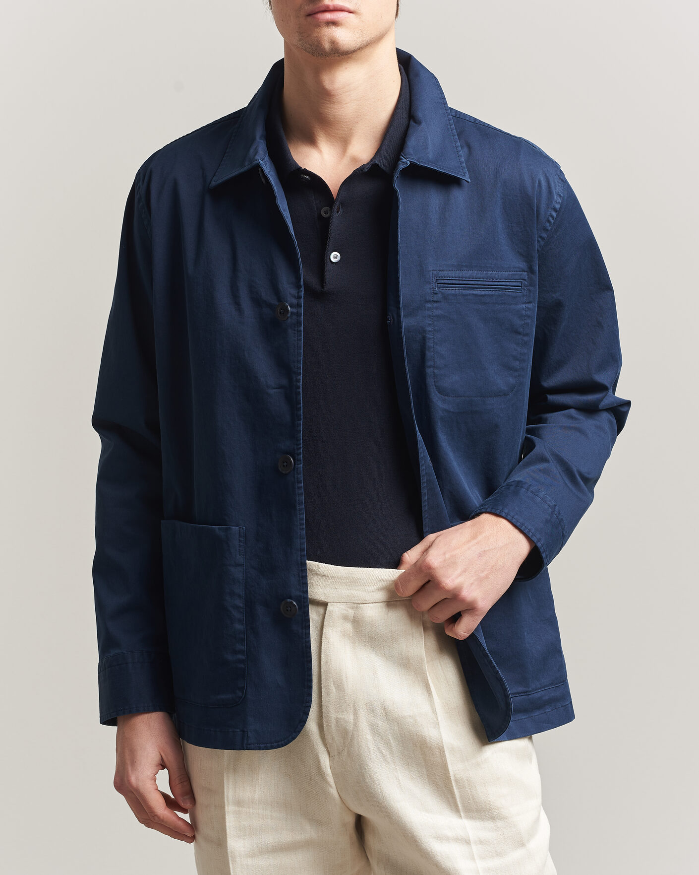 Hombres | Abrigos y chaquetas | Eton | Cotton Chore Jacket Navy Blue