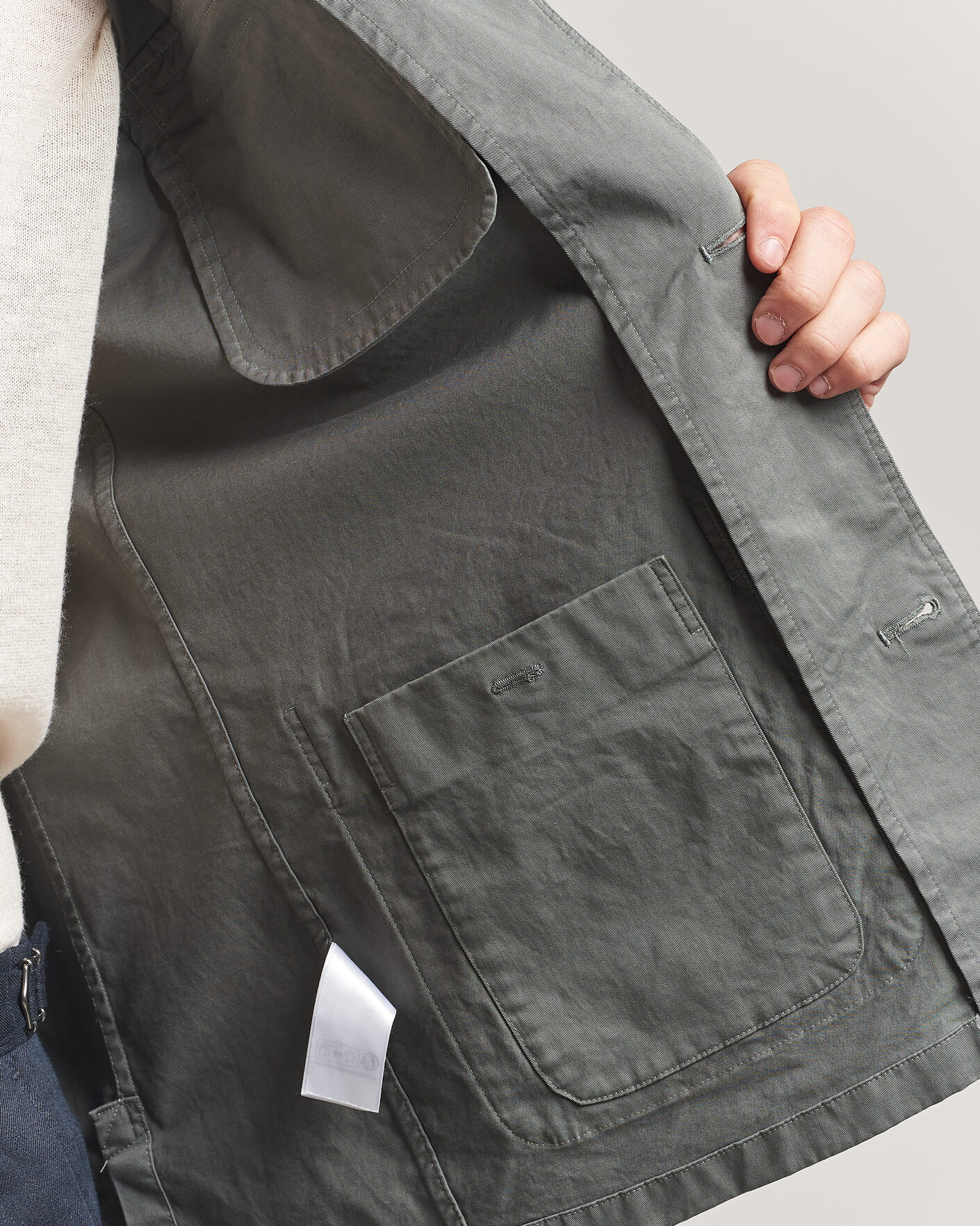 Hombres | Abrigos y chaquetas | Eton | Cotton Chore Jacket Mid Green