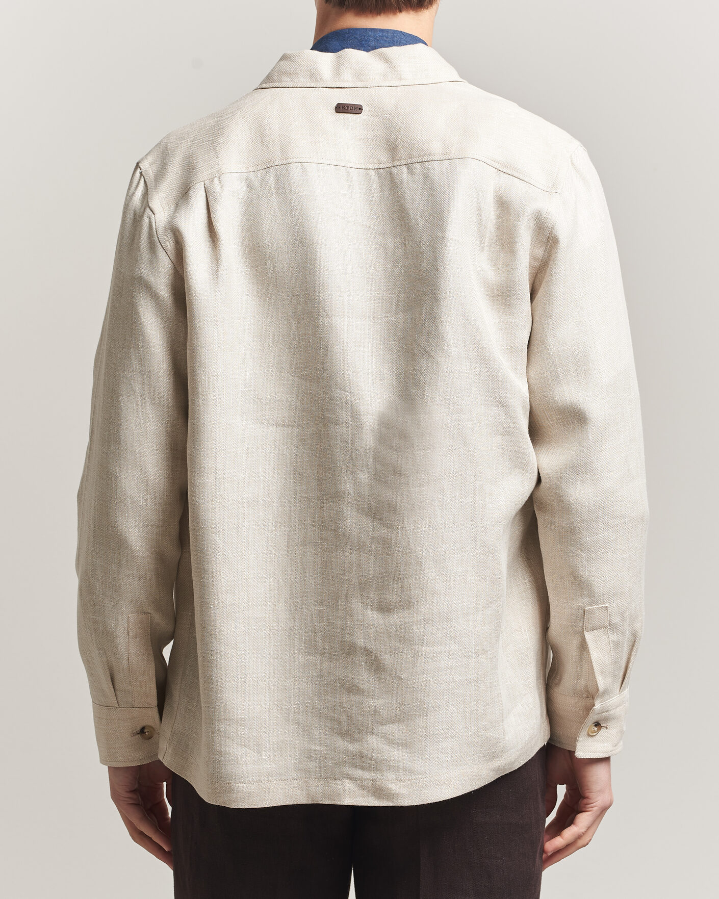 Hombres | Abrigos y chaquetas | Eton | Four Pocket Linen Lyocell Shirt Jacket Off White