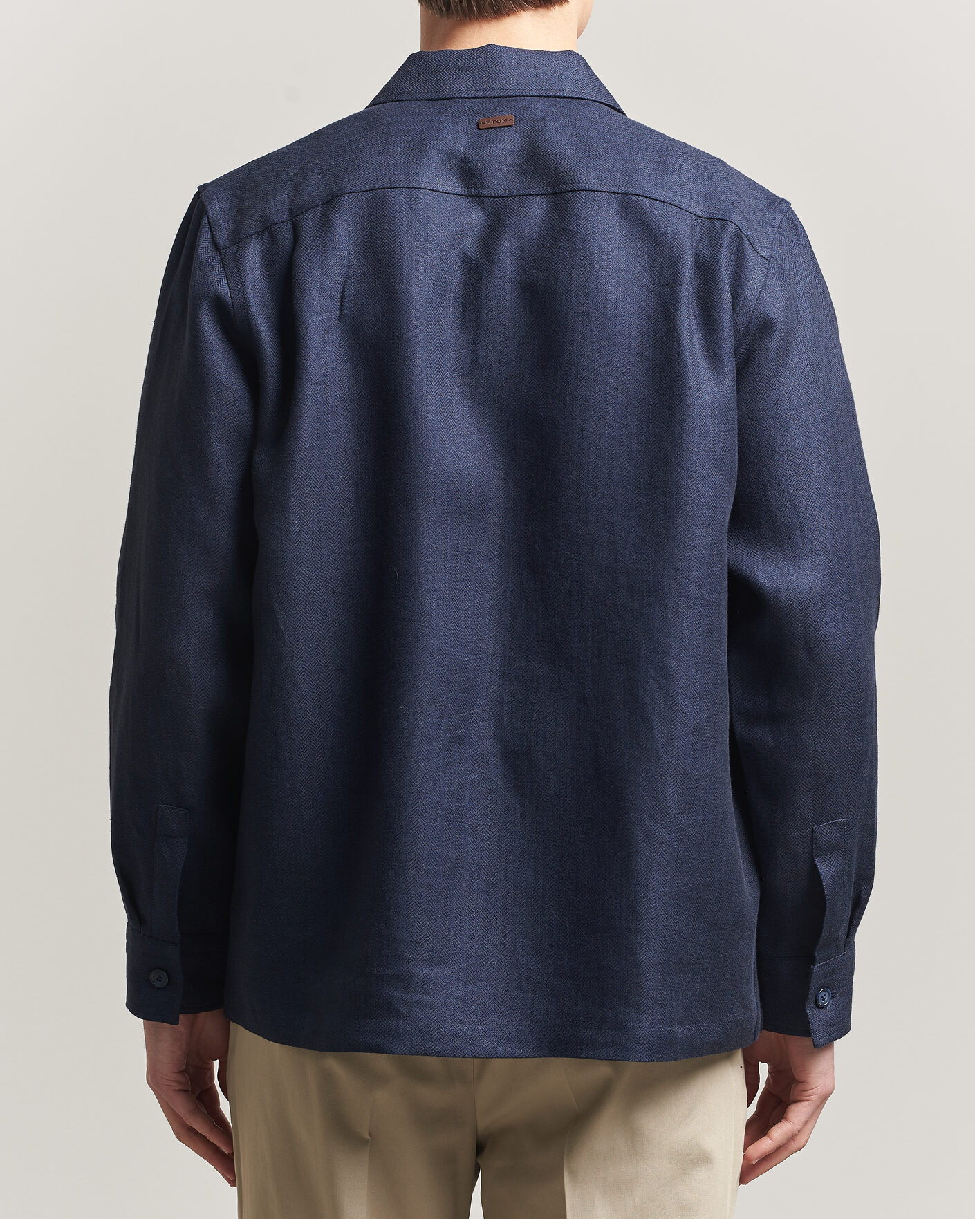 Hombres | Abrigos y chaquetas | Eton | Four Pocket Linen Lyocell Shirt Jacket Navy Blue
