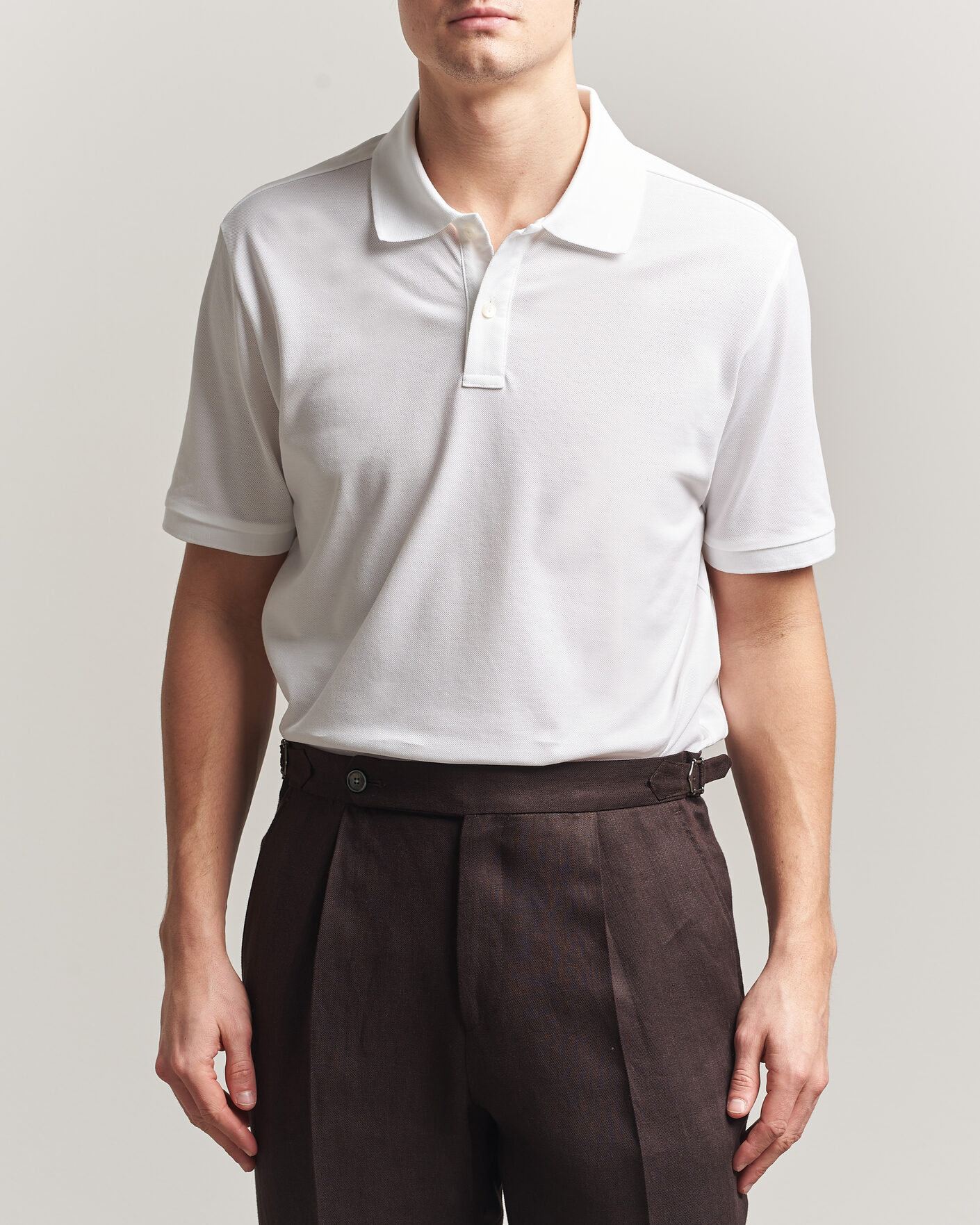 Hombres | Polos | Eton | Pima Pique Polo White