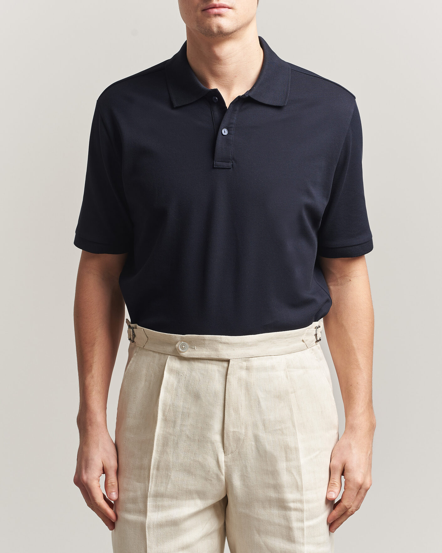 Hombres | Polos | Eton | Pima Pique Polo Navy Blue
