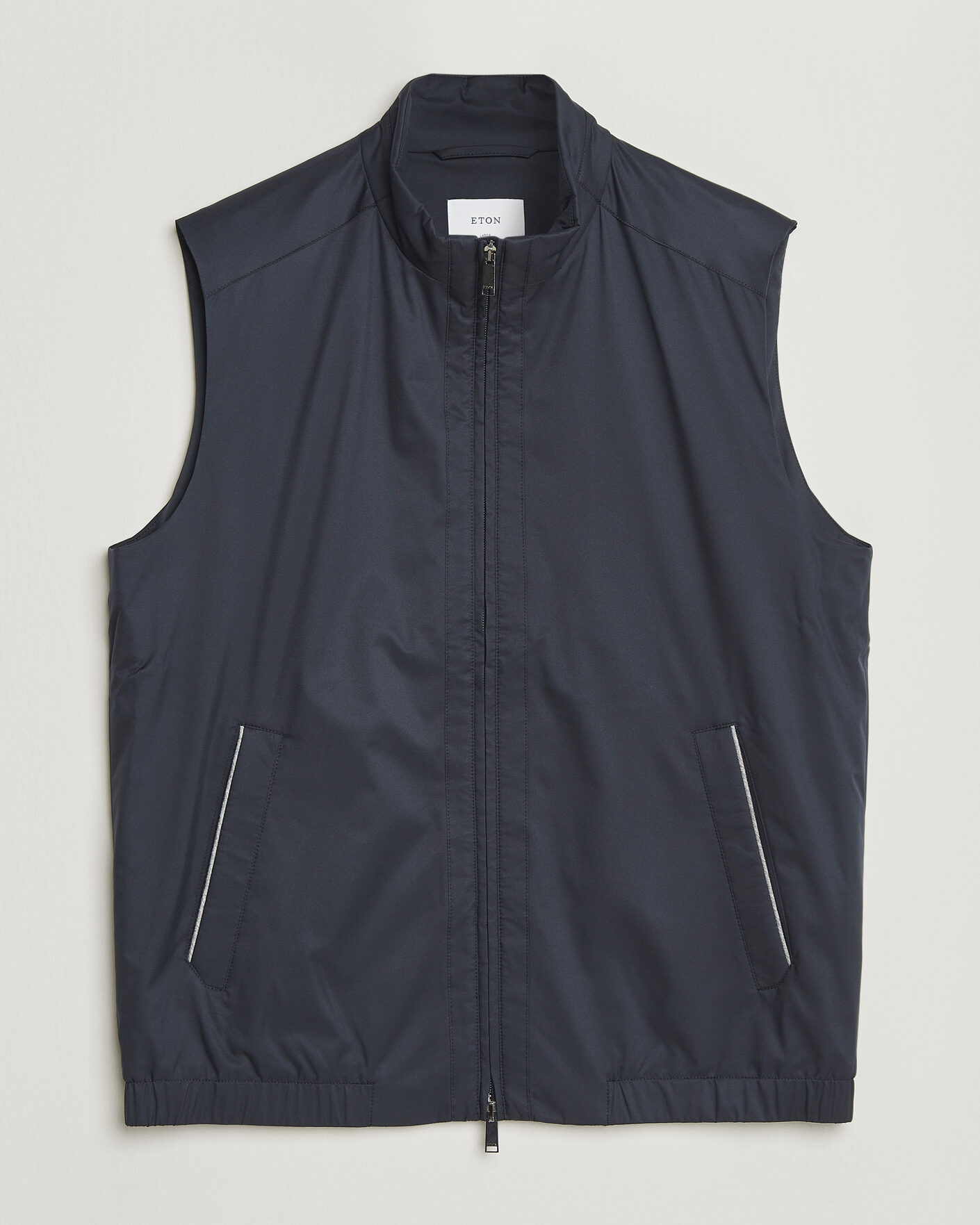 Hombres | Chalecos | Eton | Lightweight Wind Vest Navy Blue