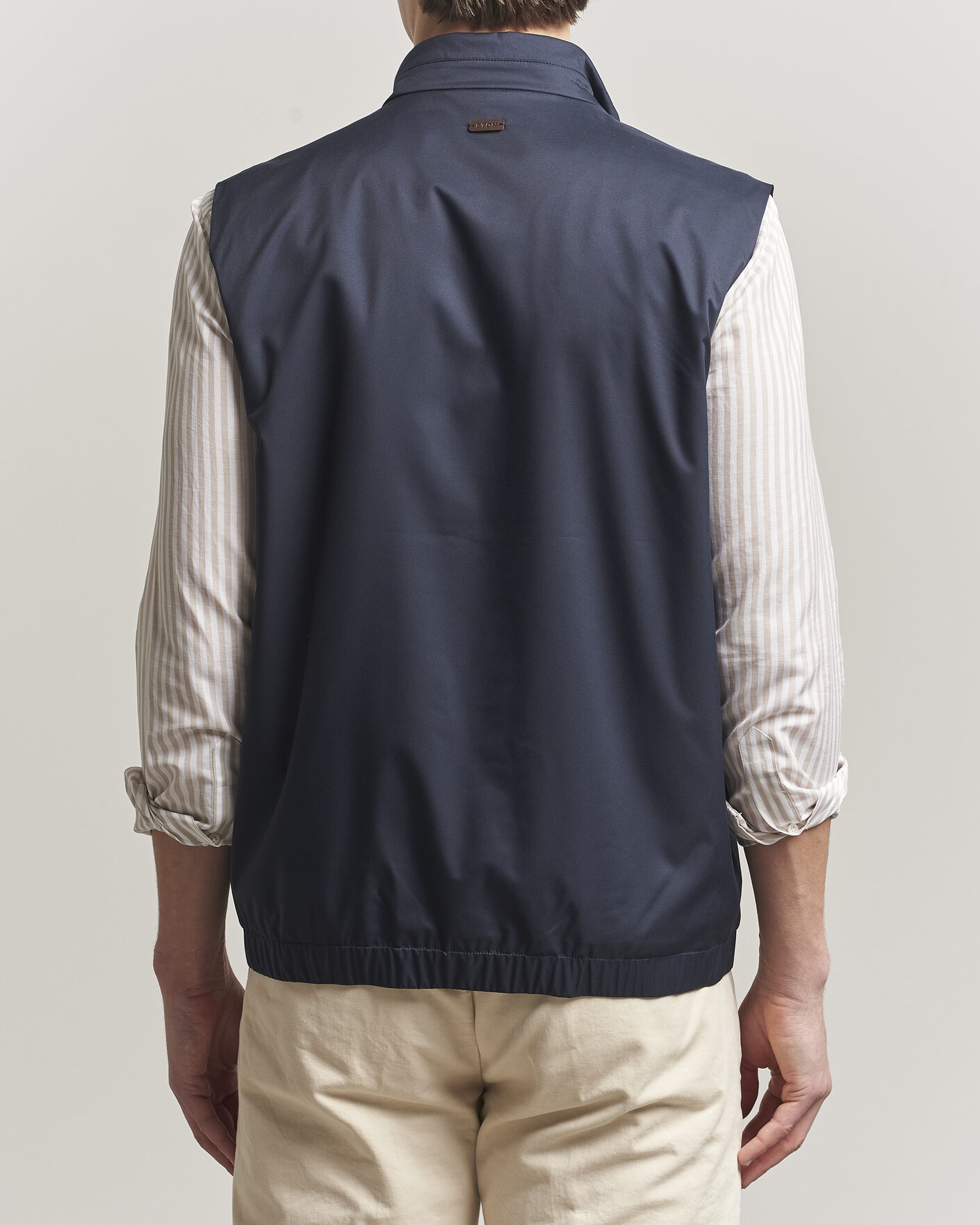 Hombres | Chalecos | Eton | Lightweight Wind Vest Navy Blue