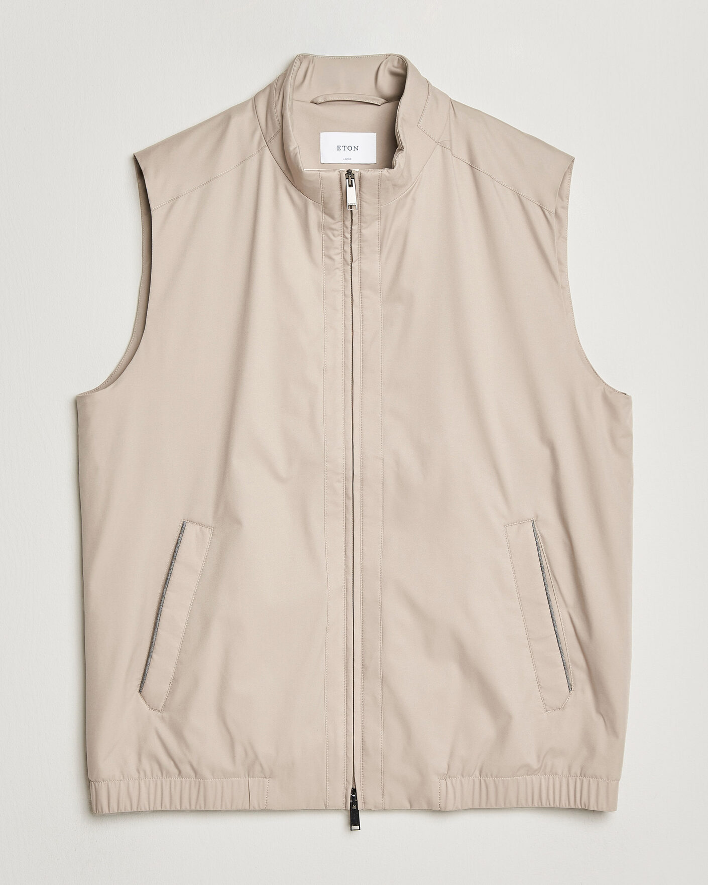 Hombres | Chalecos | Eton | Lightweight Wind Vest Beige