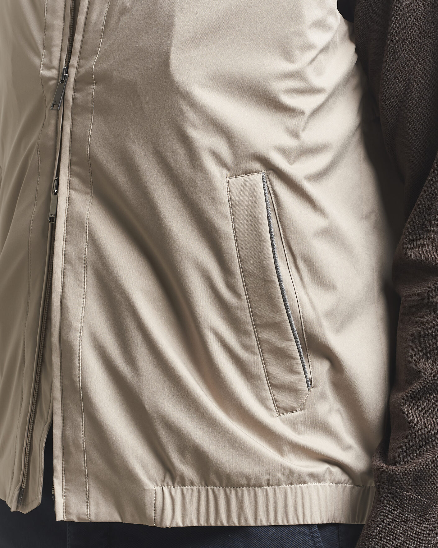 Hombres | Chalecos | Eton | Lightweight Wind Vest Beige