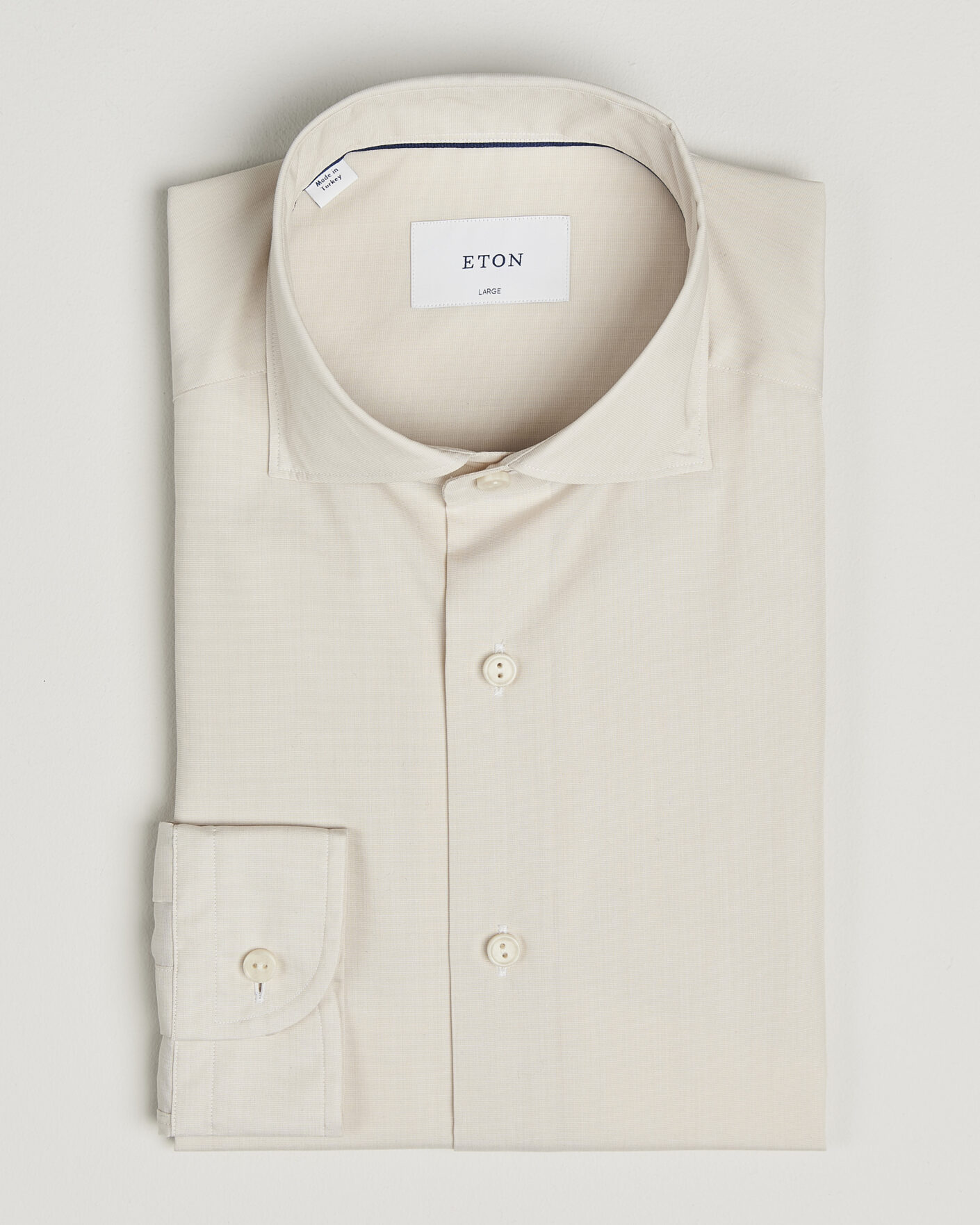 Hombres | Camisas | Eton | Casual Fit Breeze Poplin Shirt Beige