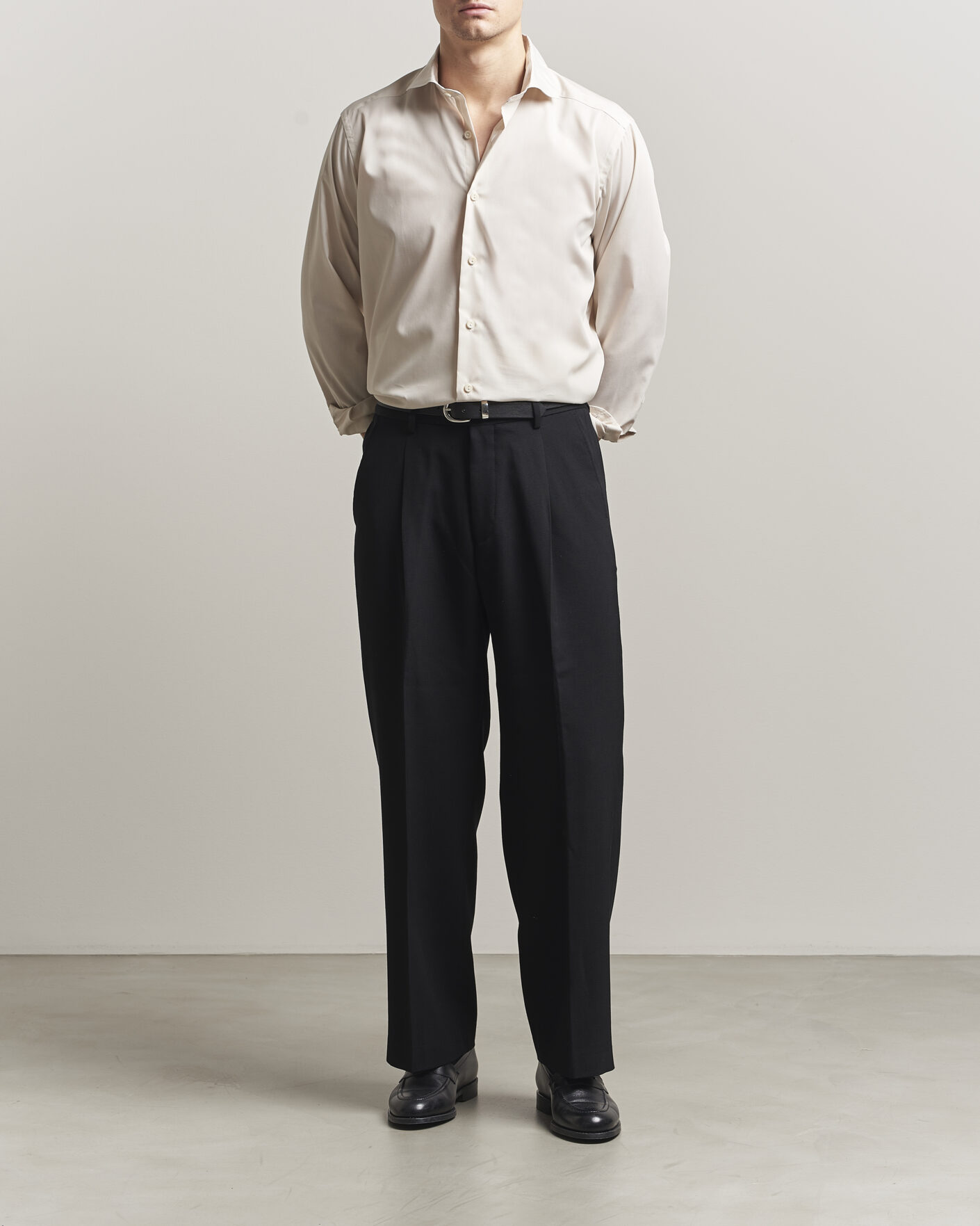 Hombres | Camisas | Eton | Casual Fit Breeze Poplin Shirt Beige