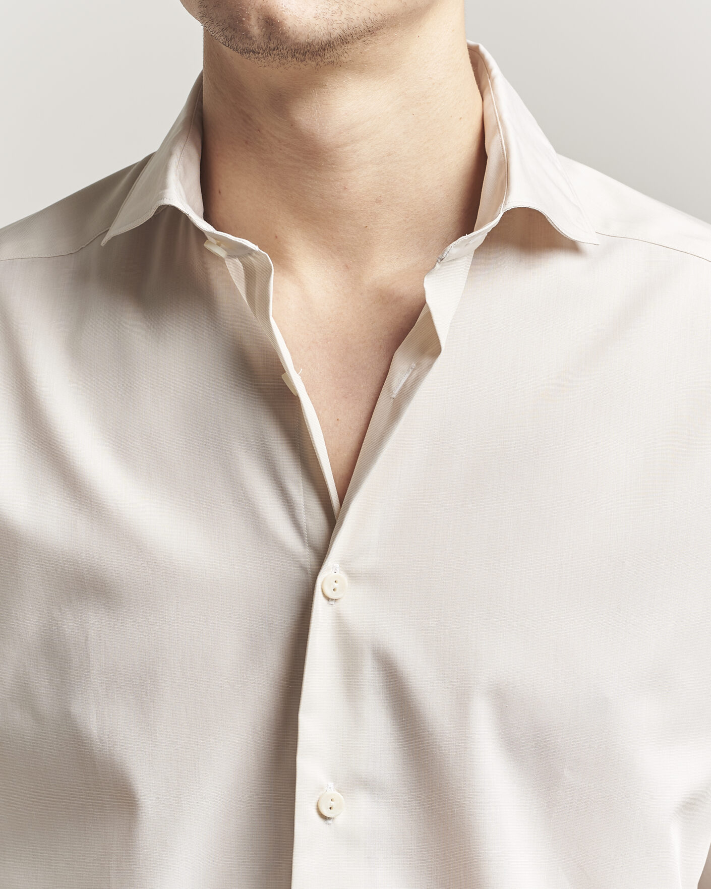 Hombres | Camisas | Eton | Casual Fit Breeze Poplin Shirt Beige