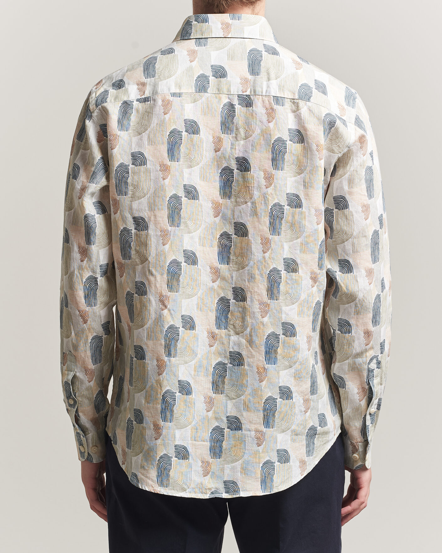 Hombres | Camisas | Eton | Casual Fit Printed Linen Shirt Multi