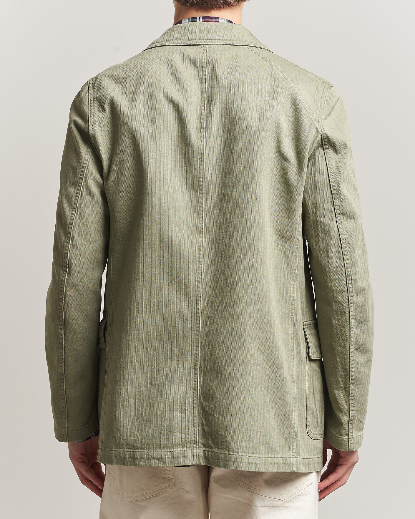 Hombres | Blazers | Drake's | MKI Herringbone Games Blazer Olive