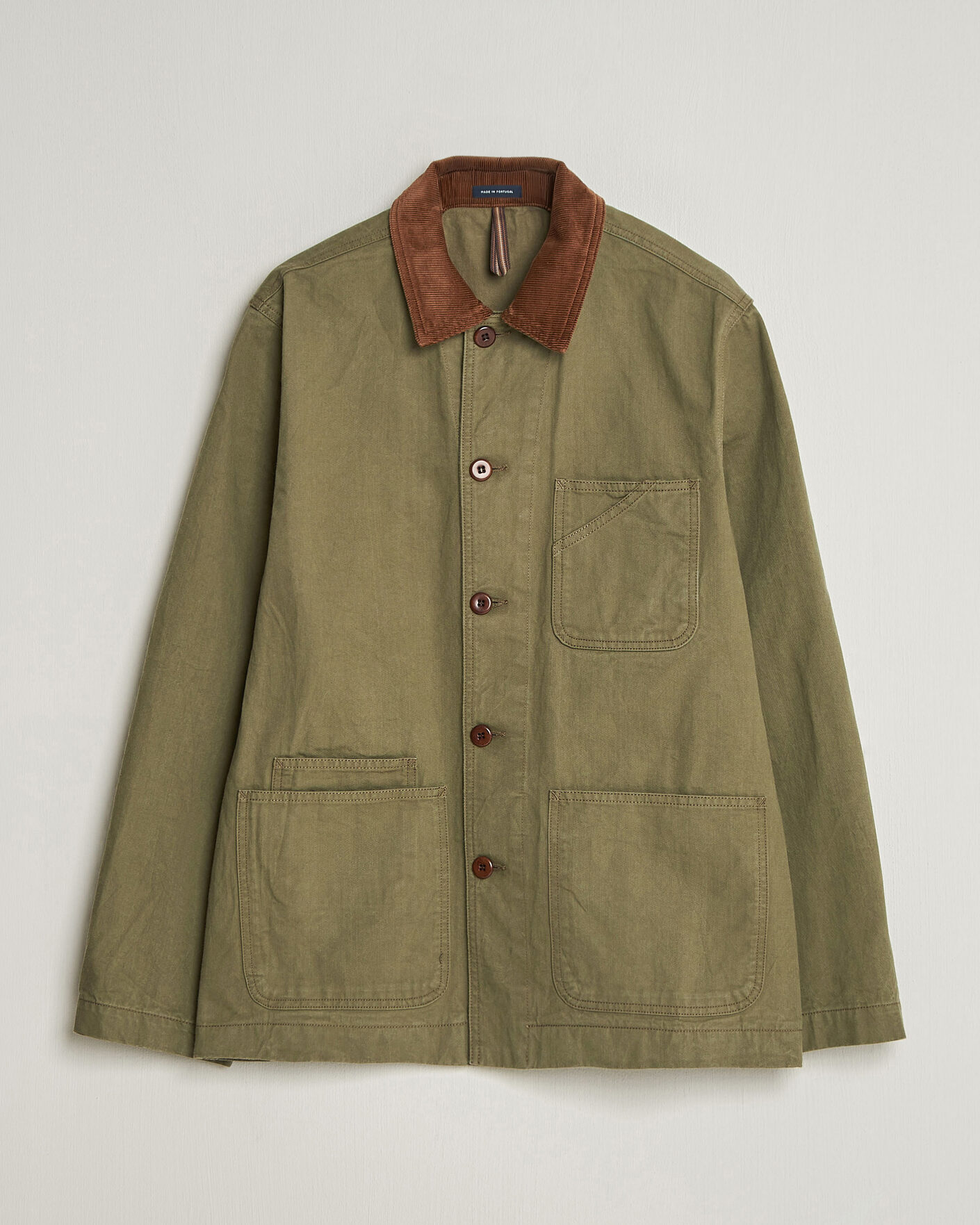 Hombres | Abrigos y chaquetas | Drake's | Twill Fatigue Jacket Khaki