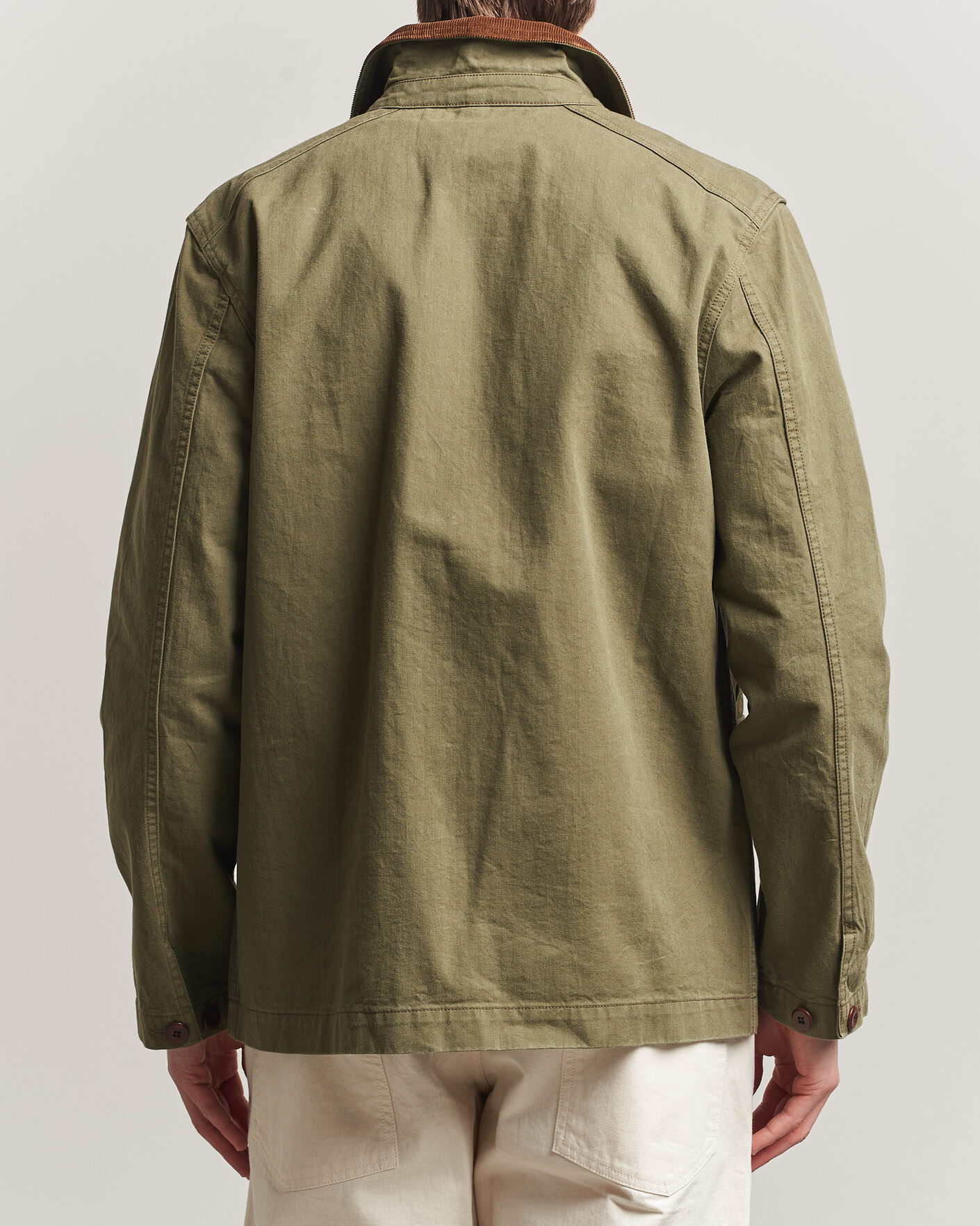 Hombres | Abrigos y chaquetas | Drake's | Twill Fatigue Jacket Khaki