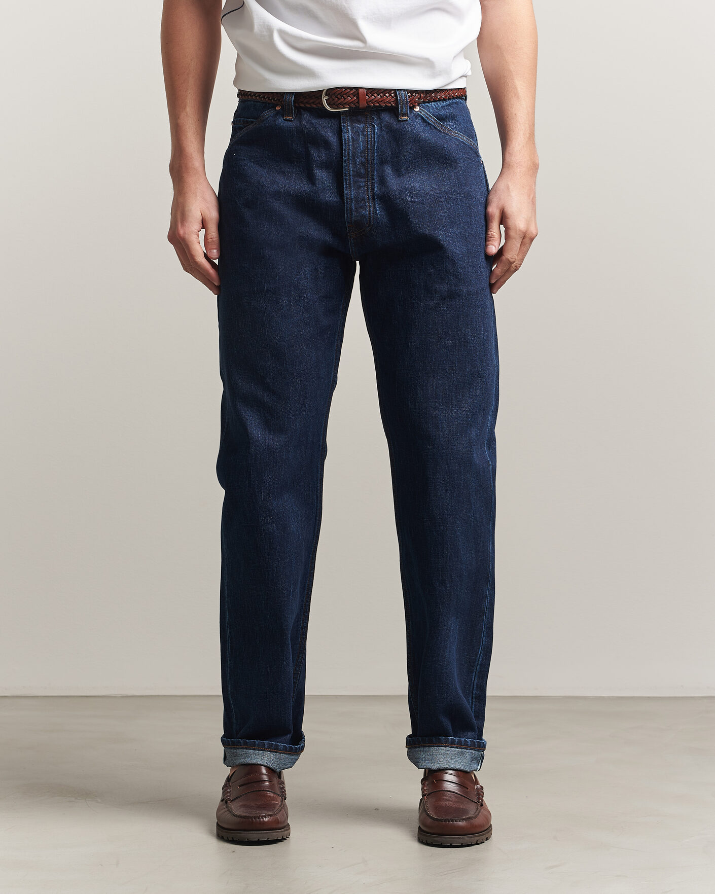 Hombres | Vaqueros | Drake's | 5-Pocket Japanese Selvedge Denim Stone Wash