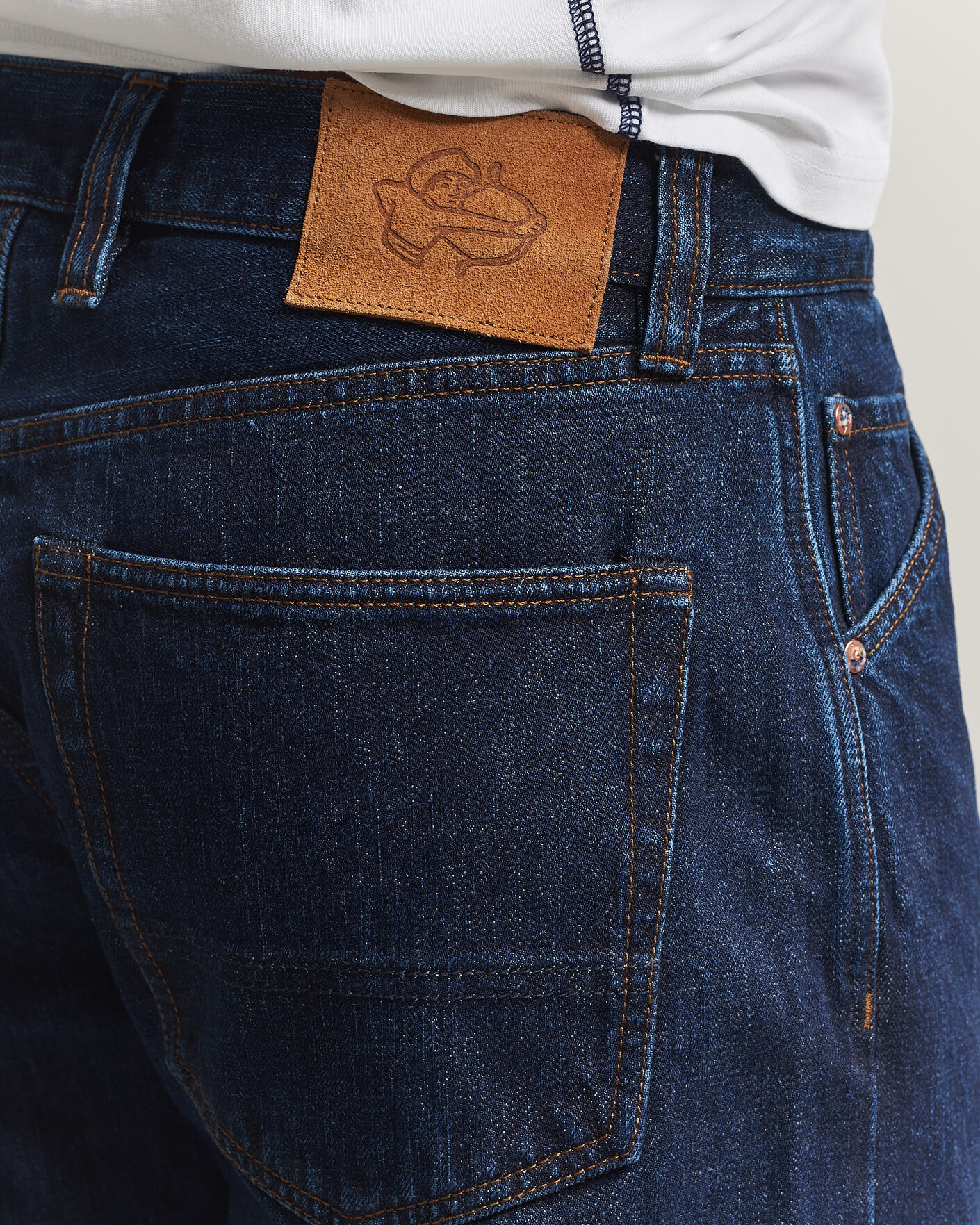 Hombres | Vaqueros | Drake's | 5-Pocket Japanese Selvedge Denim Stone Wash