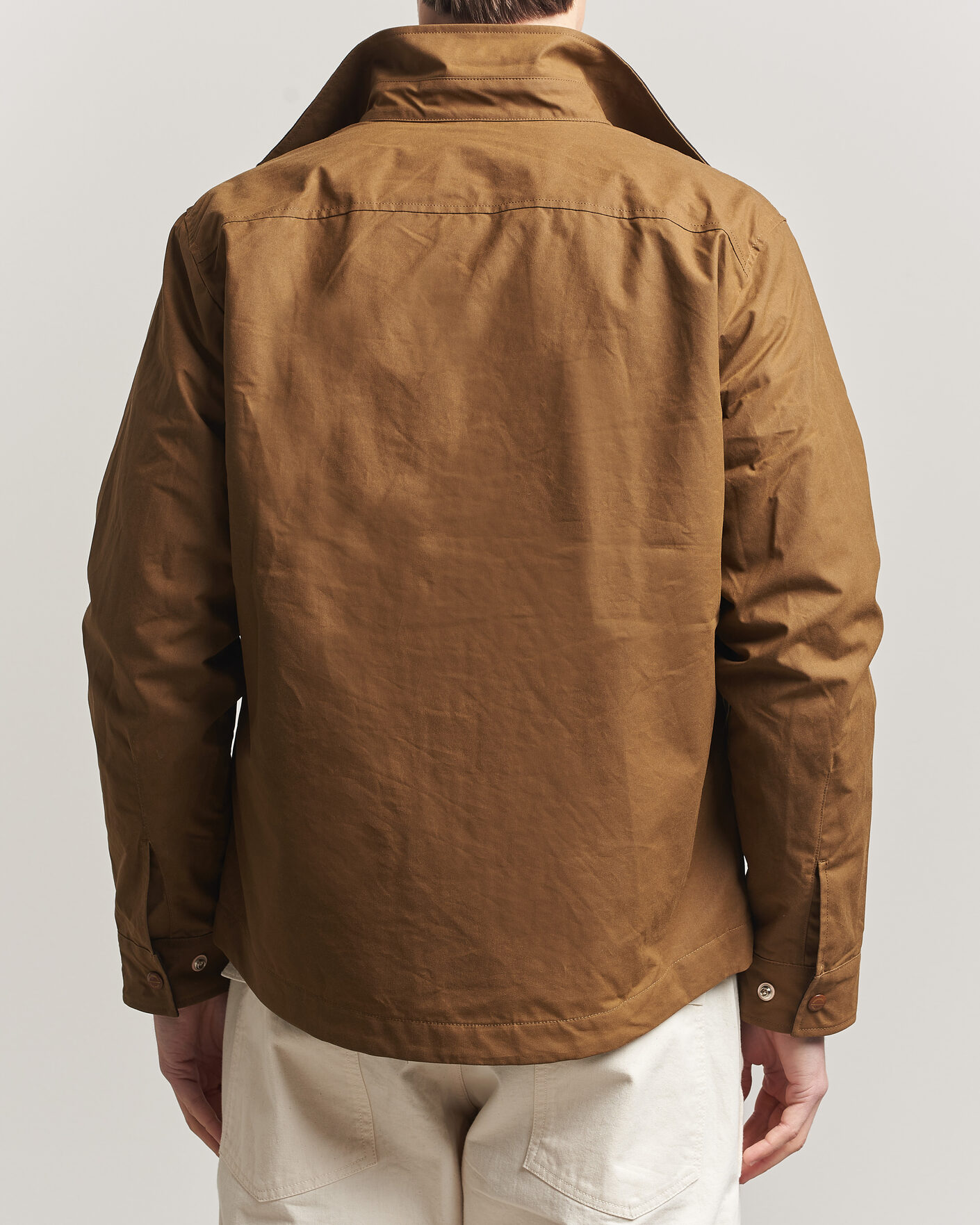 Hombres | Abrigos y chaquetas | Manifattura Ceccarelli | Dry Wax Heavy Shirt Jacket Dark Tan