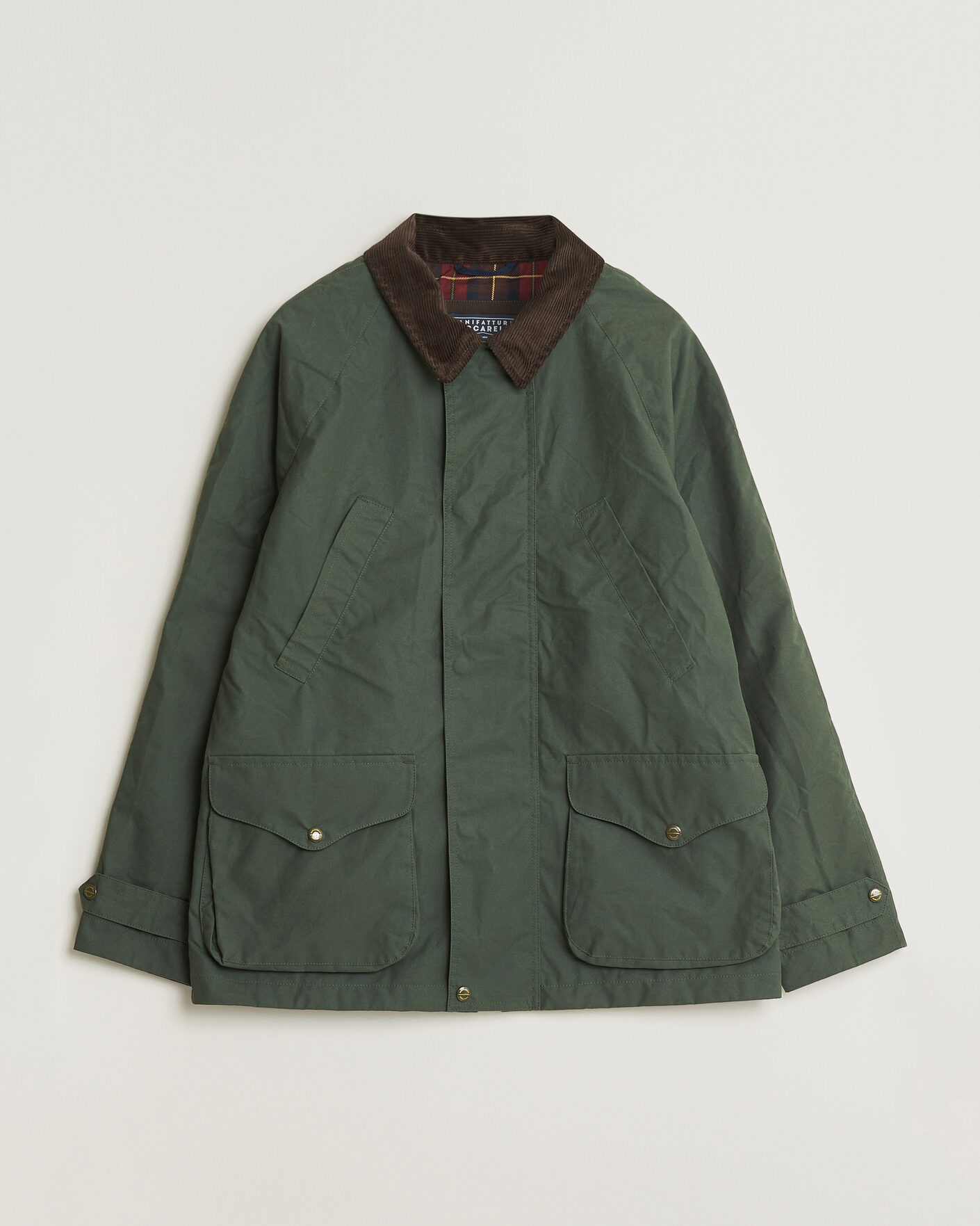 Hombres | Abrigos y chaquetas | Manifattura Ceccarelli | Dry Wax Rain Caban Dark Green