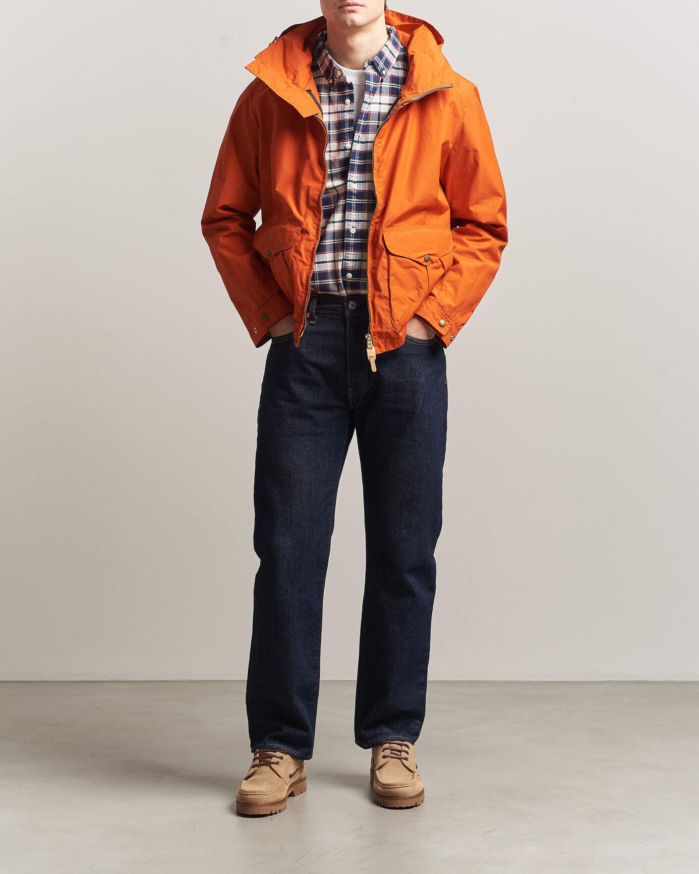 Hombres | Abrigos y chaquetas | Manifattura Ceccarelli | All Season Blazer Coat Orange