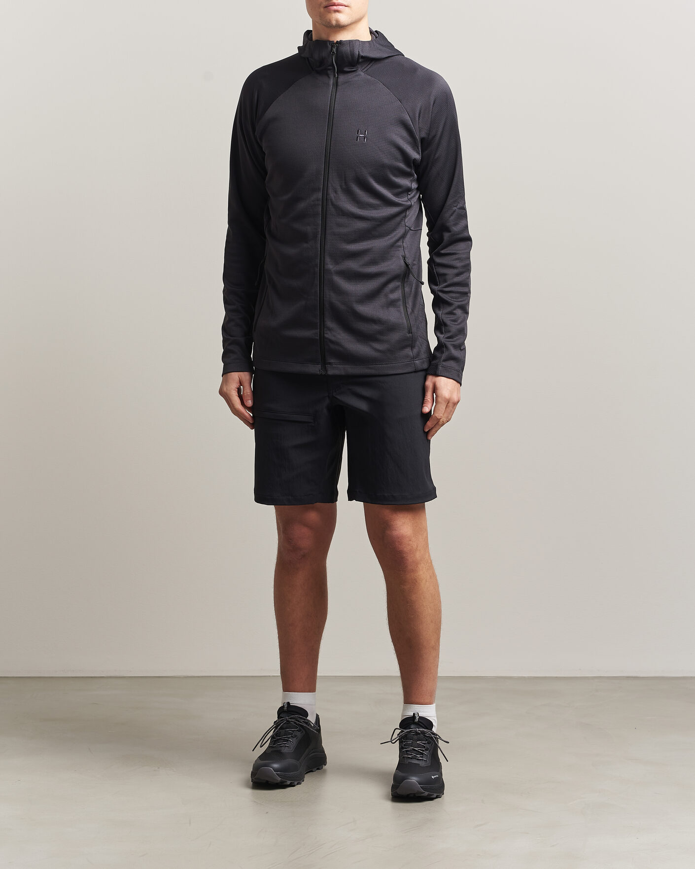 Hombres | Jerséis y prendas de punto | Haglöfs | Korp Mid Fleece Hood True Black