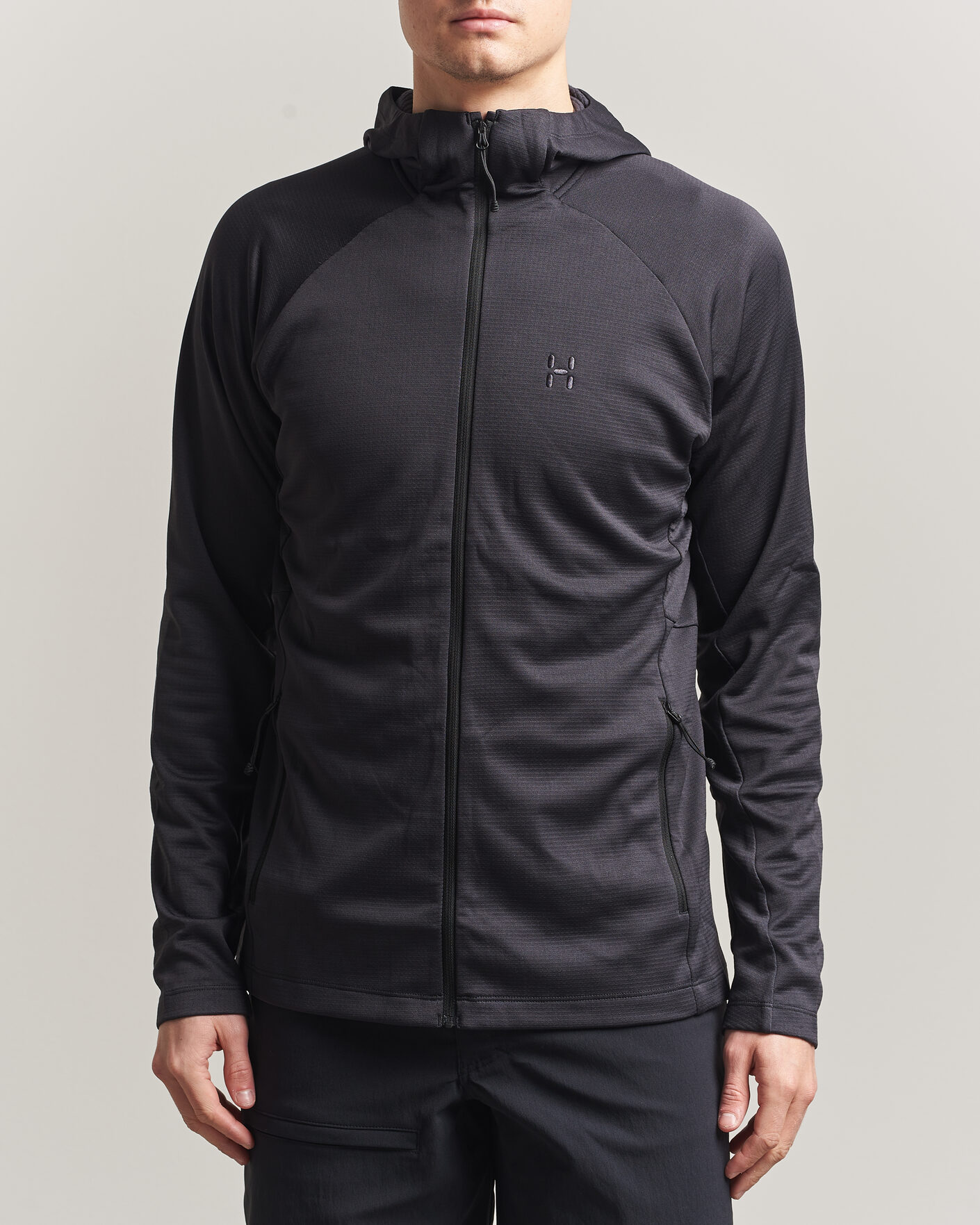 Hombres | Jerséis y prendas de punto | Haglöfs | Korp Mid Fleece Hood True Black