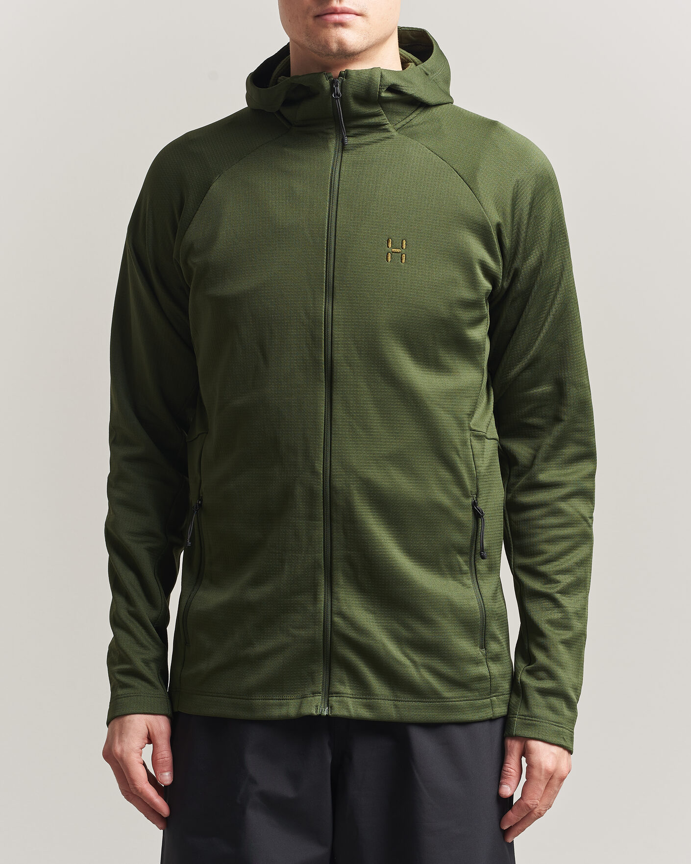 Hombres | Jerséis y prendas de punto | Haglöfs | Korp Mid Fleece Hood Seaweed Green
