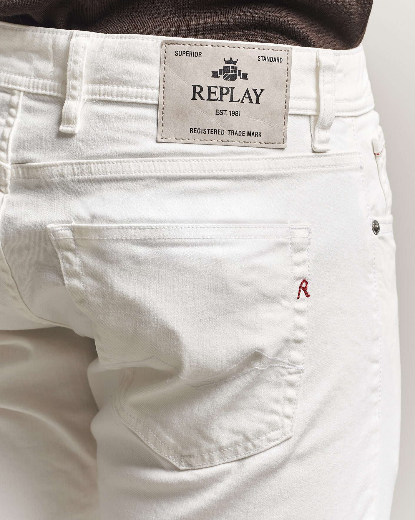 Hombres | Vaqueros | Replay | Grover Straight Fit Powerstretch Jeans White