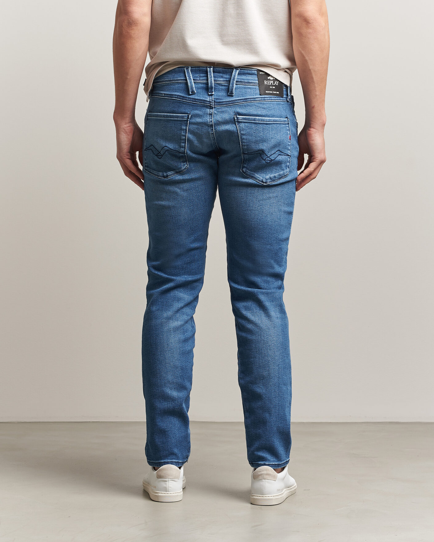 Hombres | Vaqueros | Replay | Anbass Powerstretch Jeans Medium Blue