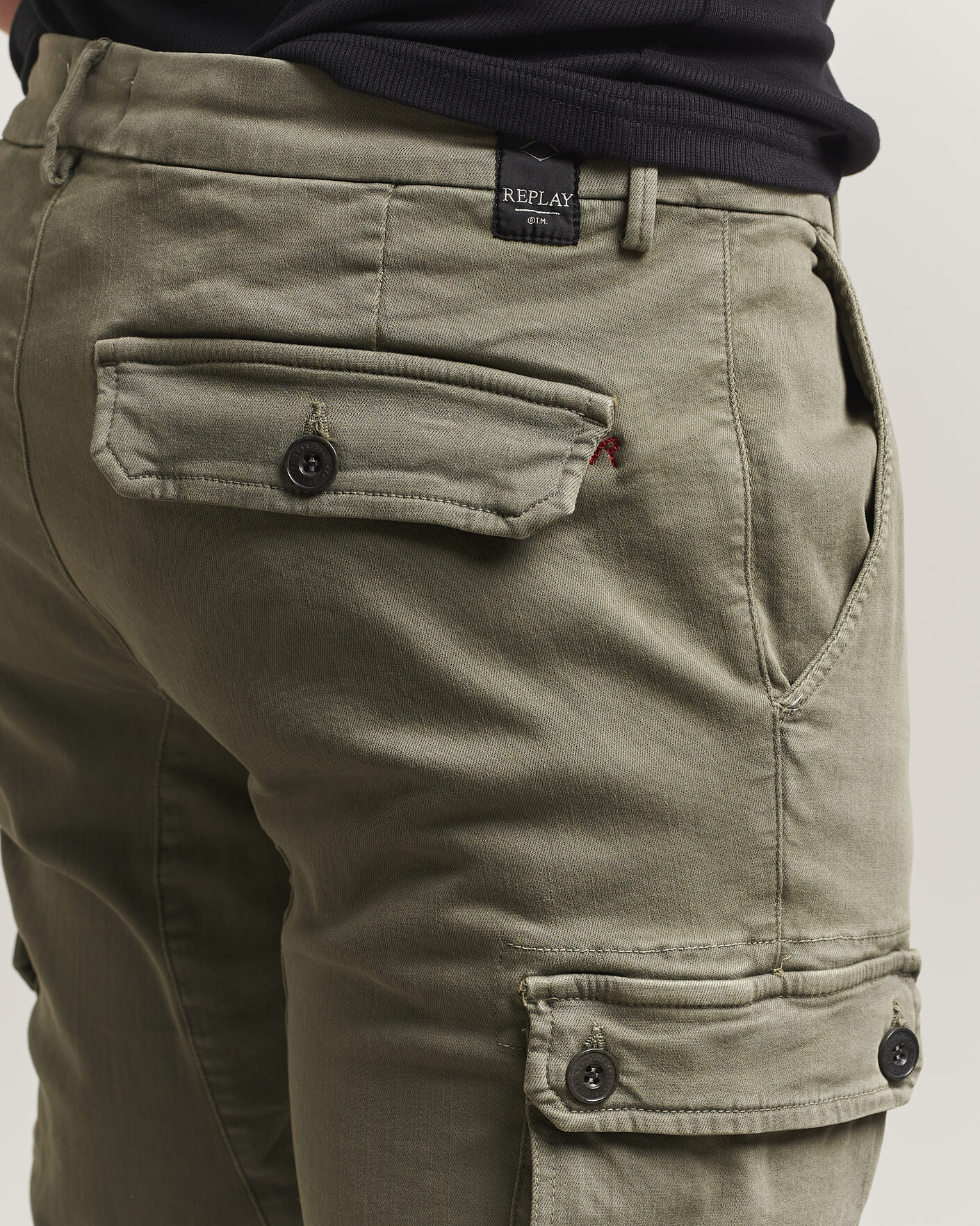 Hombres | Pantalones | Replay | Jaan Hyperflex Cargo Pants Military Green