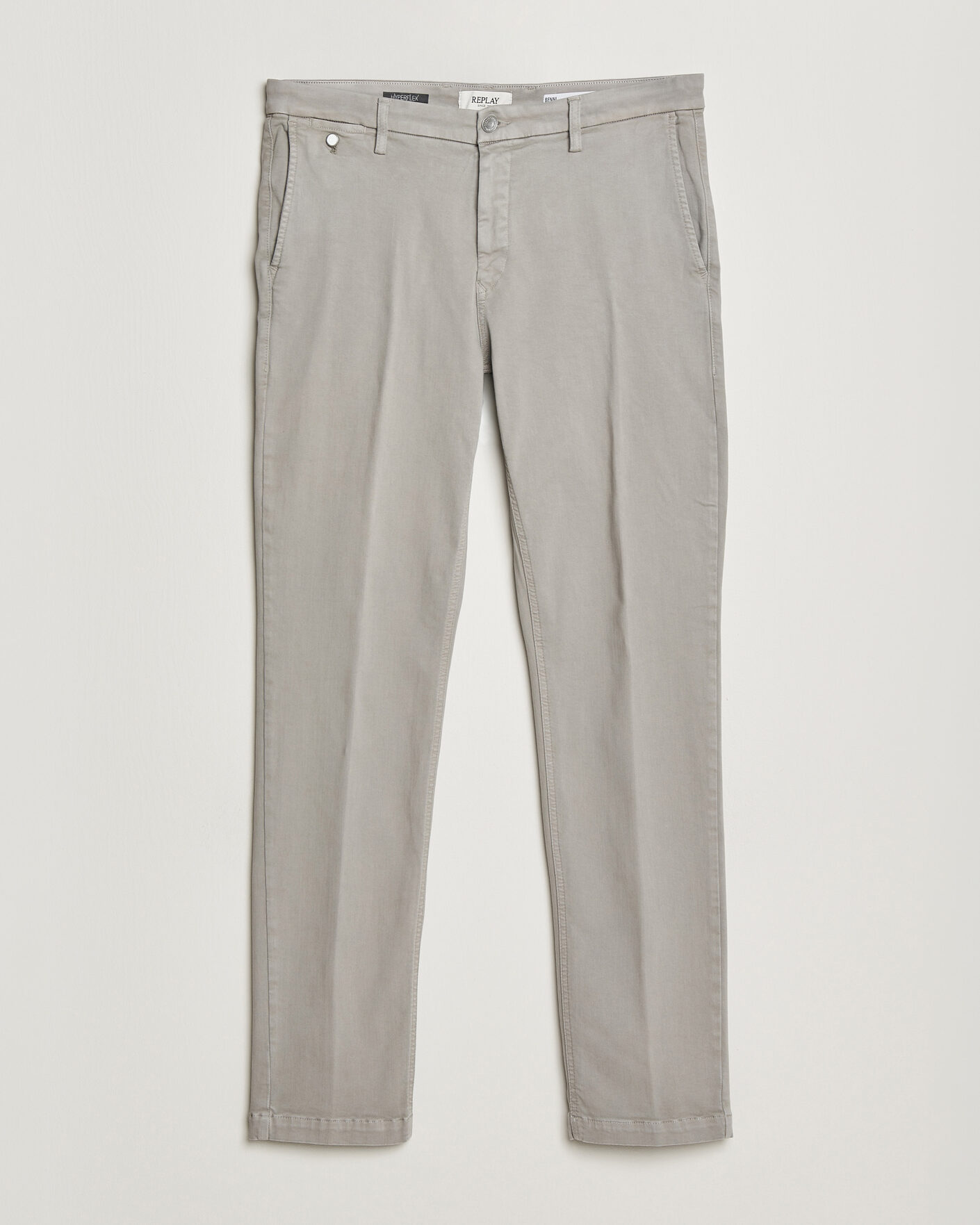 Hombres | Pantalones | Replay | Benni Hyperflex X-Lite Chinos Light Grey