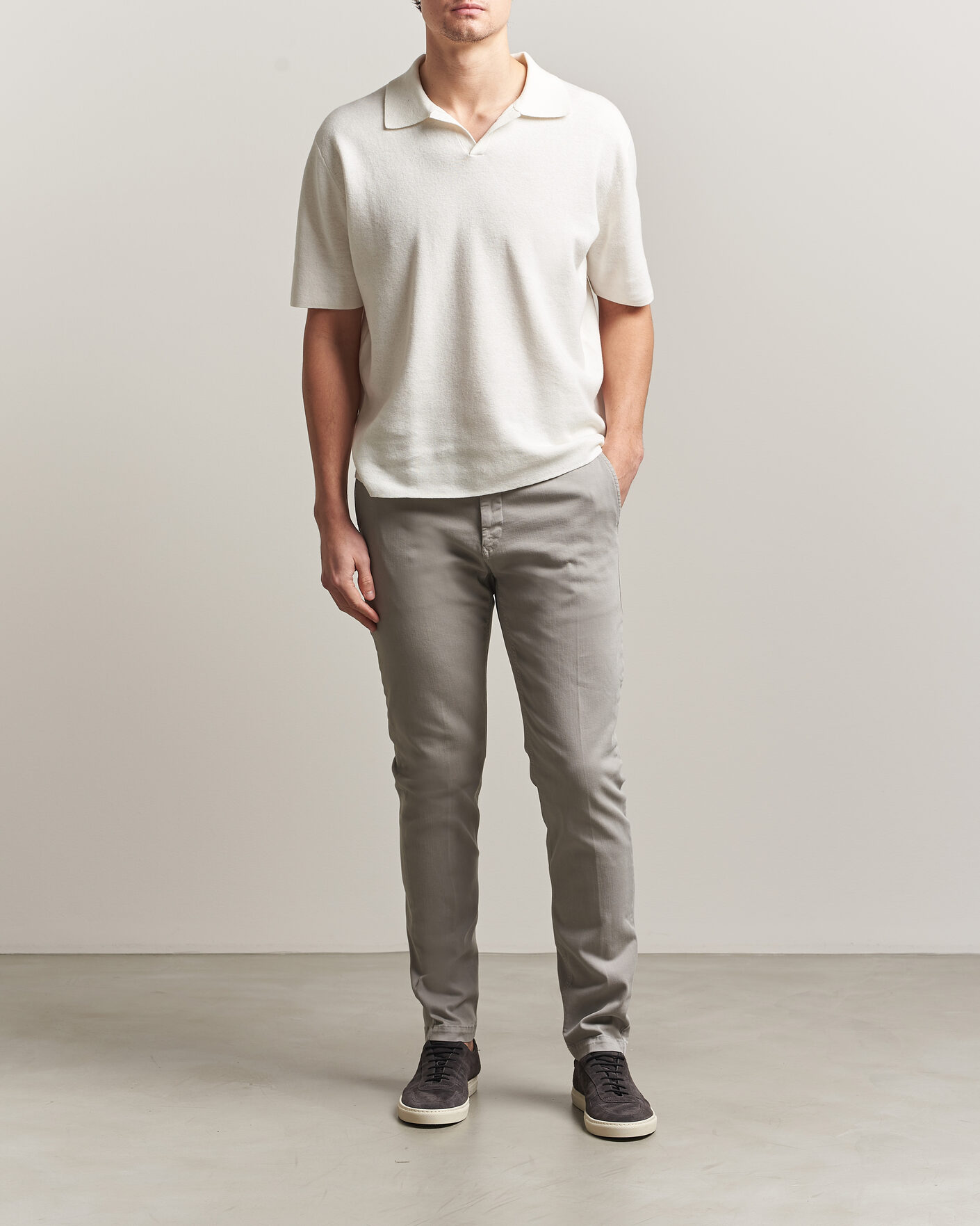 Hombres | Pantalones | Replay | Benni Hyperflex X-Lite Chinos Light Grey