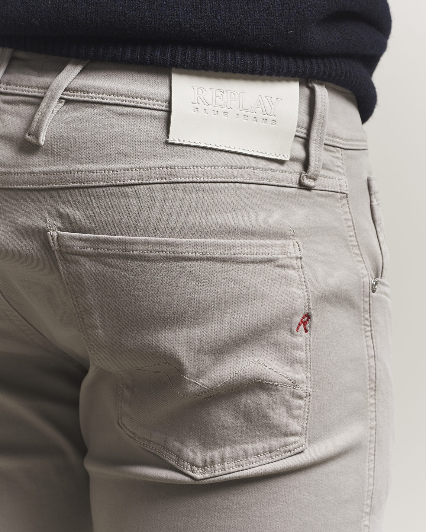 Hombres | Pantalones | Replay | Anbass Hyperflex X.Lite 5-Pocket Pants Light Grey
