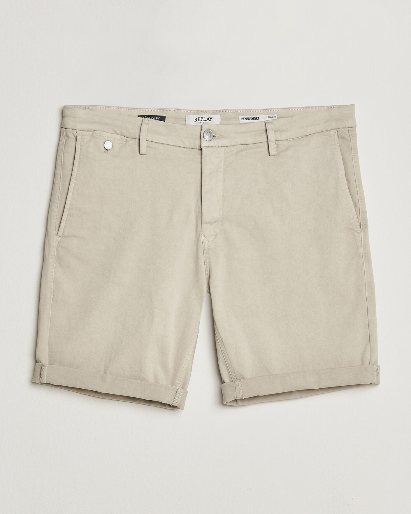 Hombres | Pantalones cortos | Replay | Benni Hyperflex Shorts Ivory