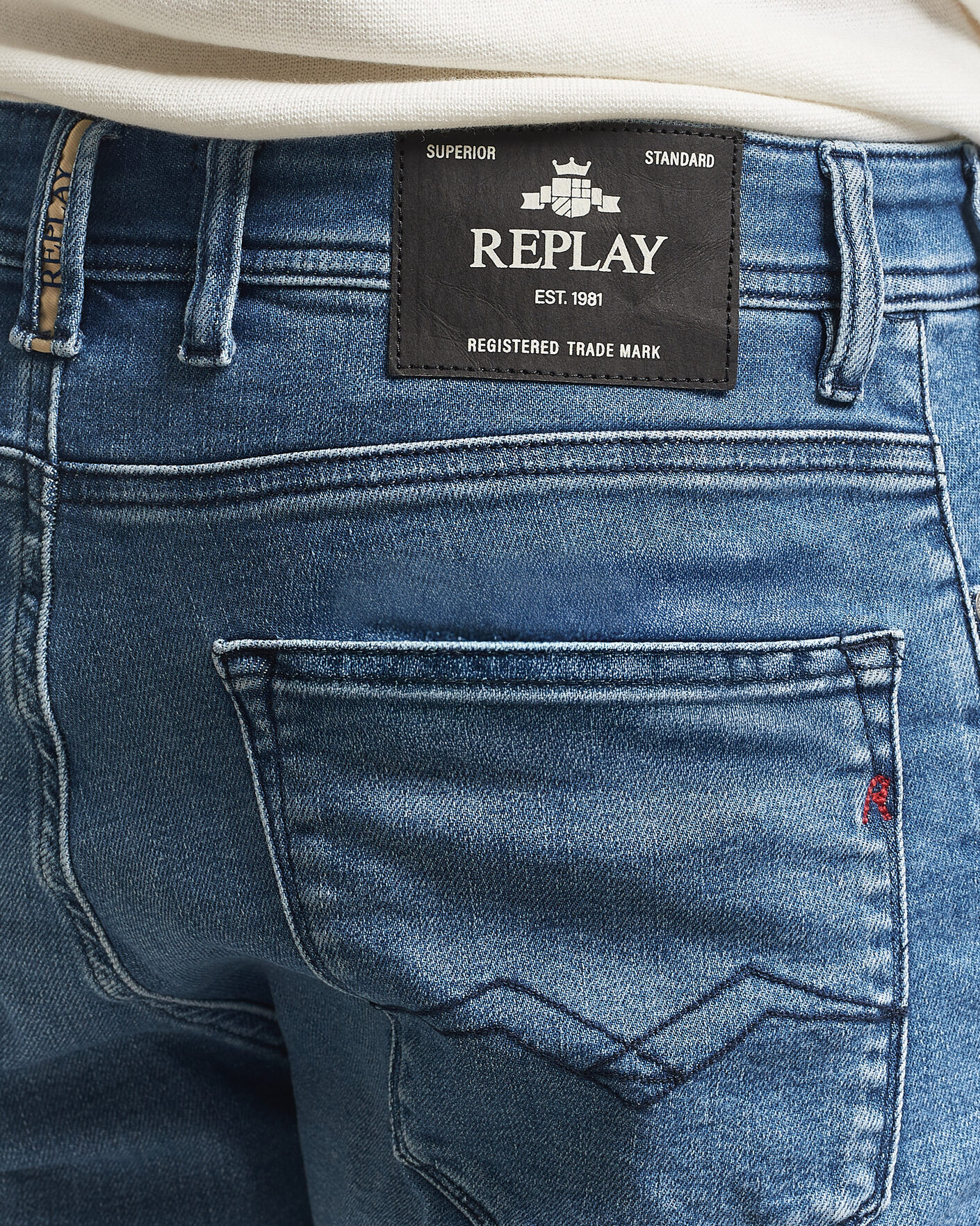 Hombres | Pantalones cortos | Replay | RBJ981 Stretch Denim Shorts Light Blue