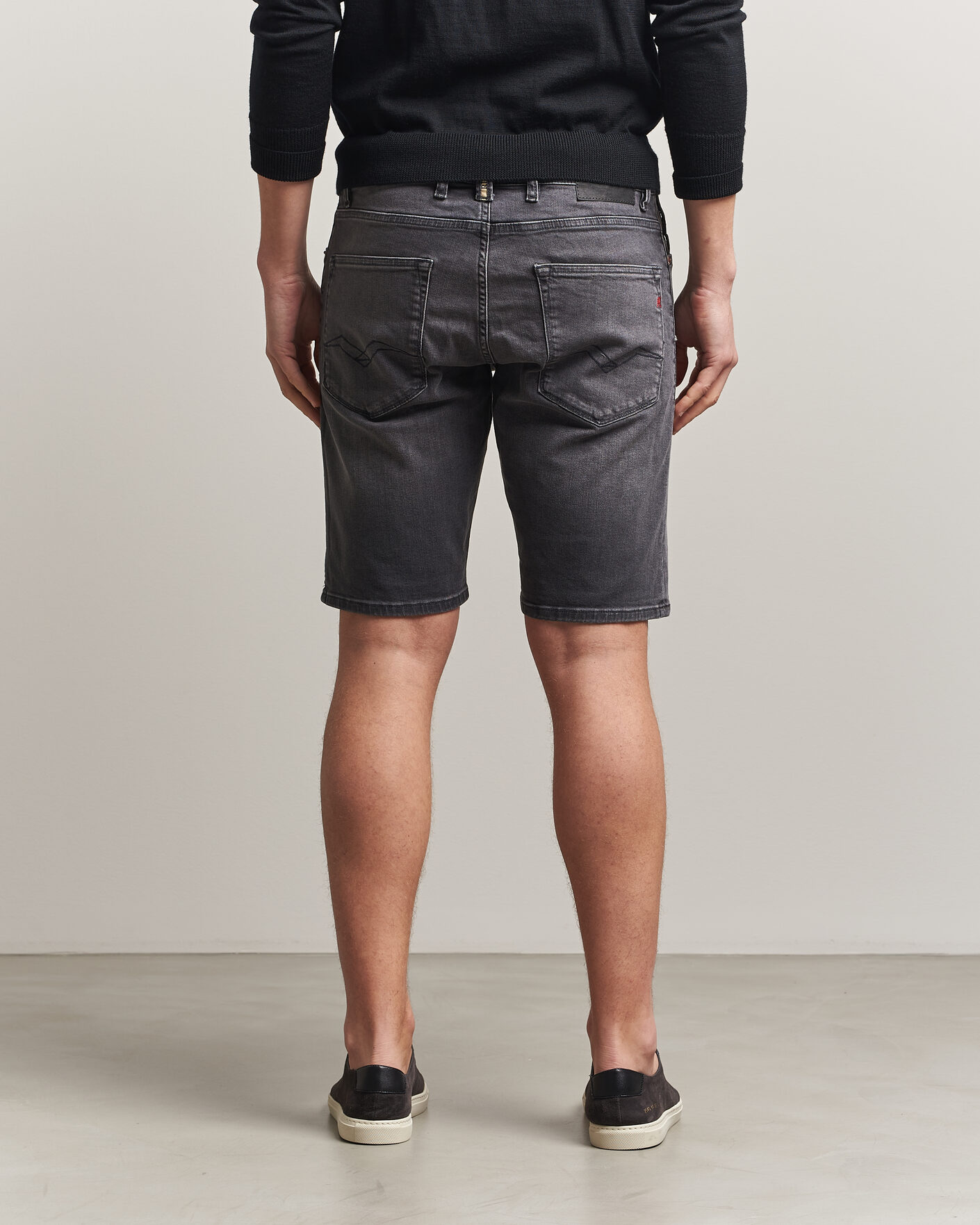 Hombres | Pantalones cortos | Replay | RBJ981 Stretch Denim Shorts Washed Black