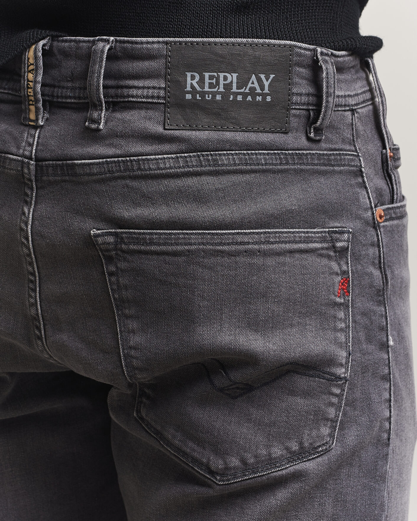 Hombres | Pantalones cortos | Replay | RBJ981 Stretch Denim Shorts Washed Black