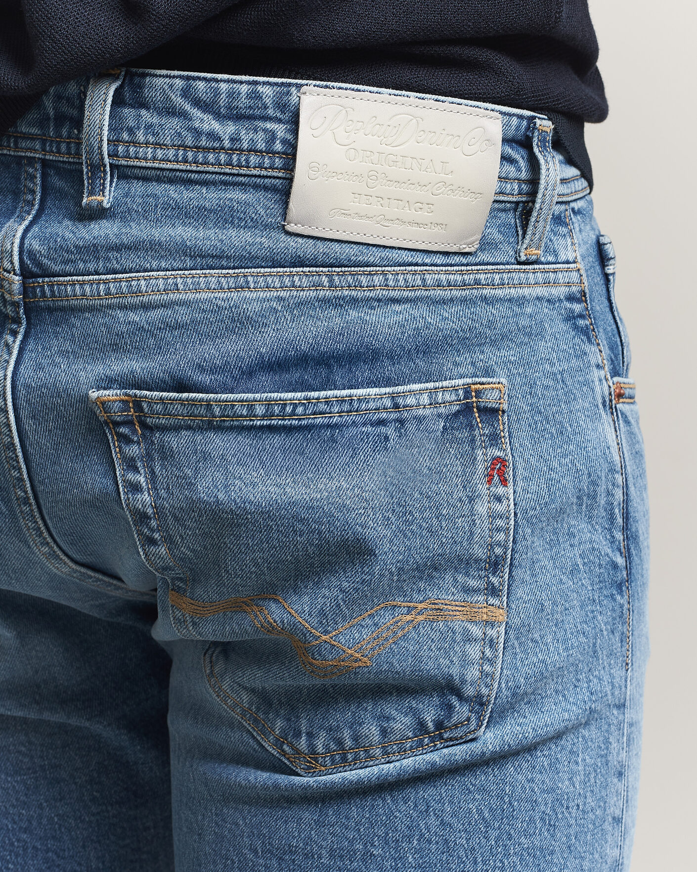 Hombres | Vaqueros | Replay | Grover Heritage Original Stretch Jeans Light Blue