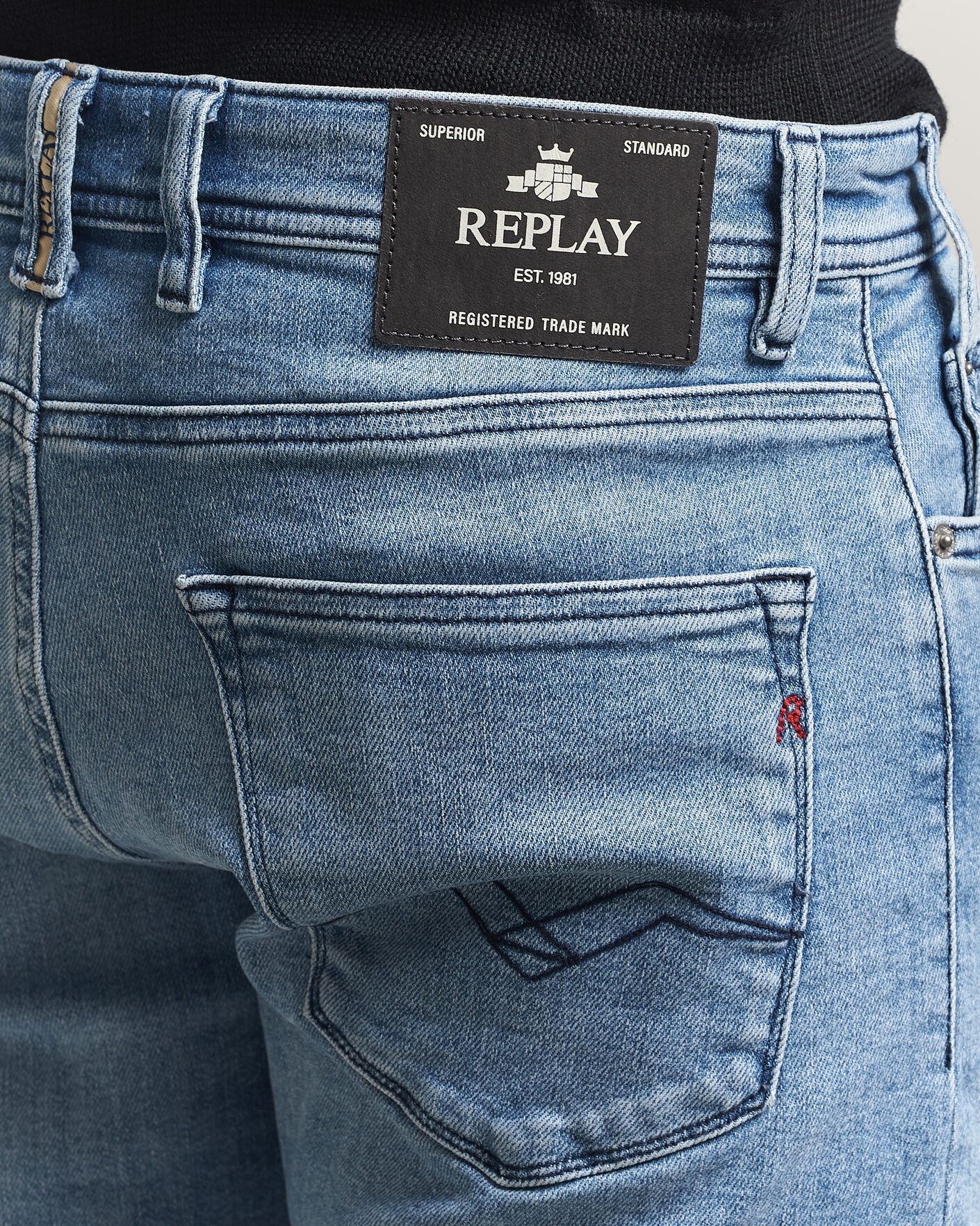 Hombres | Pantalones cortos | Replay | RBJ981 Stretch Denim Shorts Light Blue