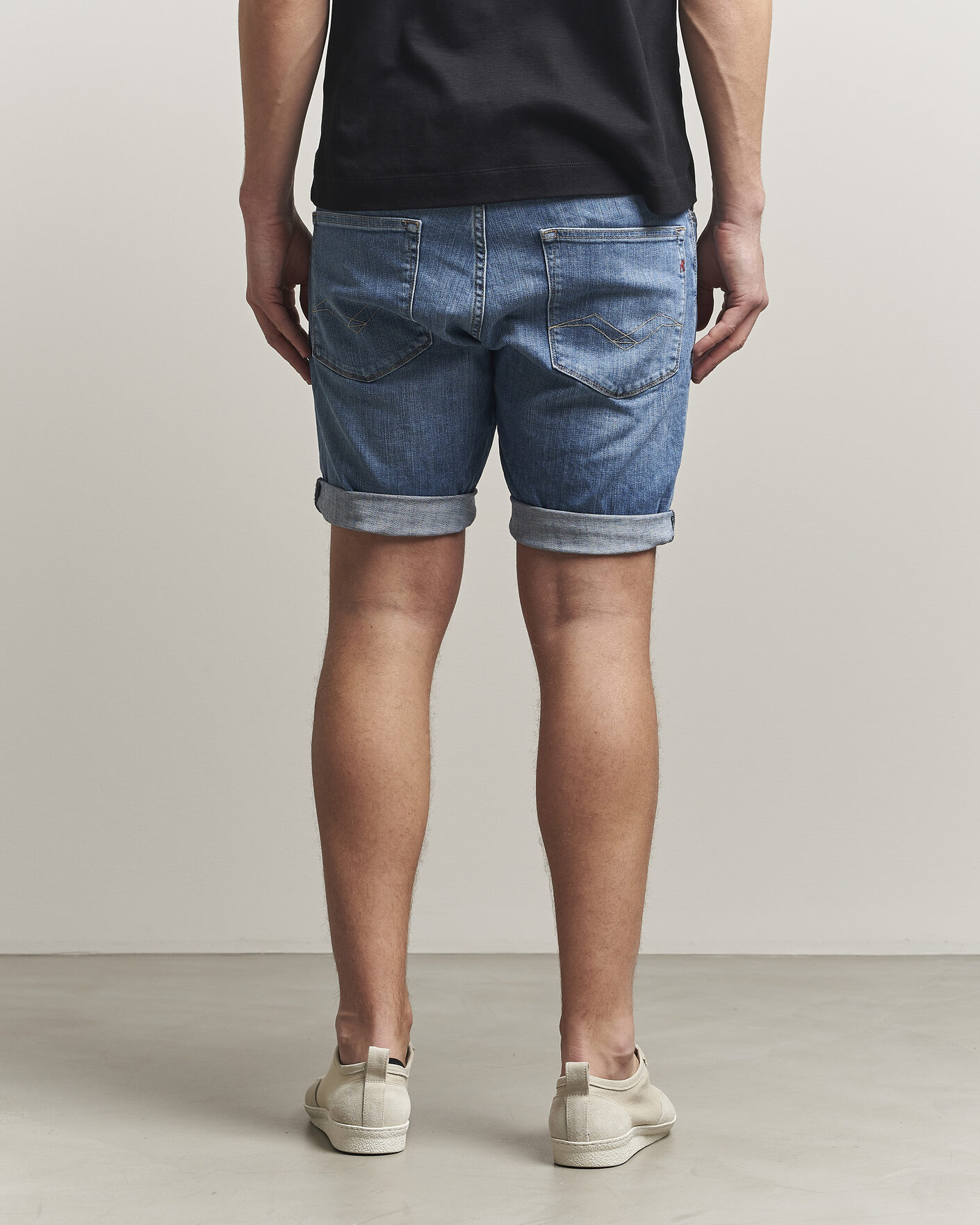 Hombres | Pantalones cortos | Replay | RBJ981 Stretch Denim Shorts Light Blue