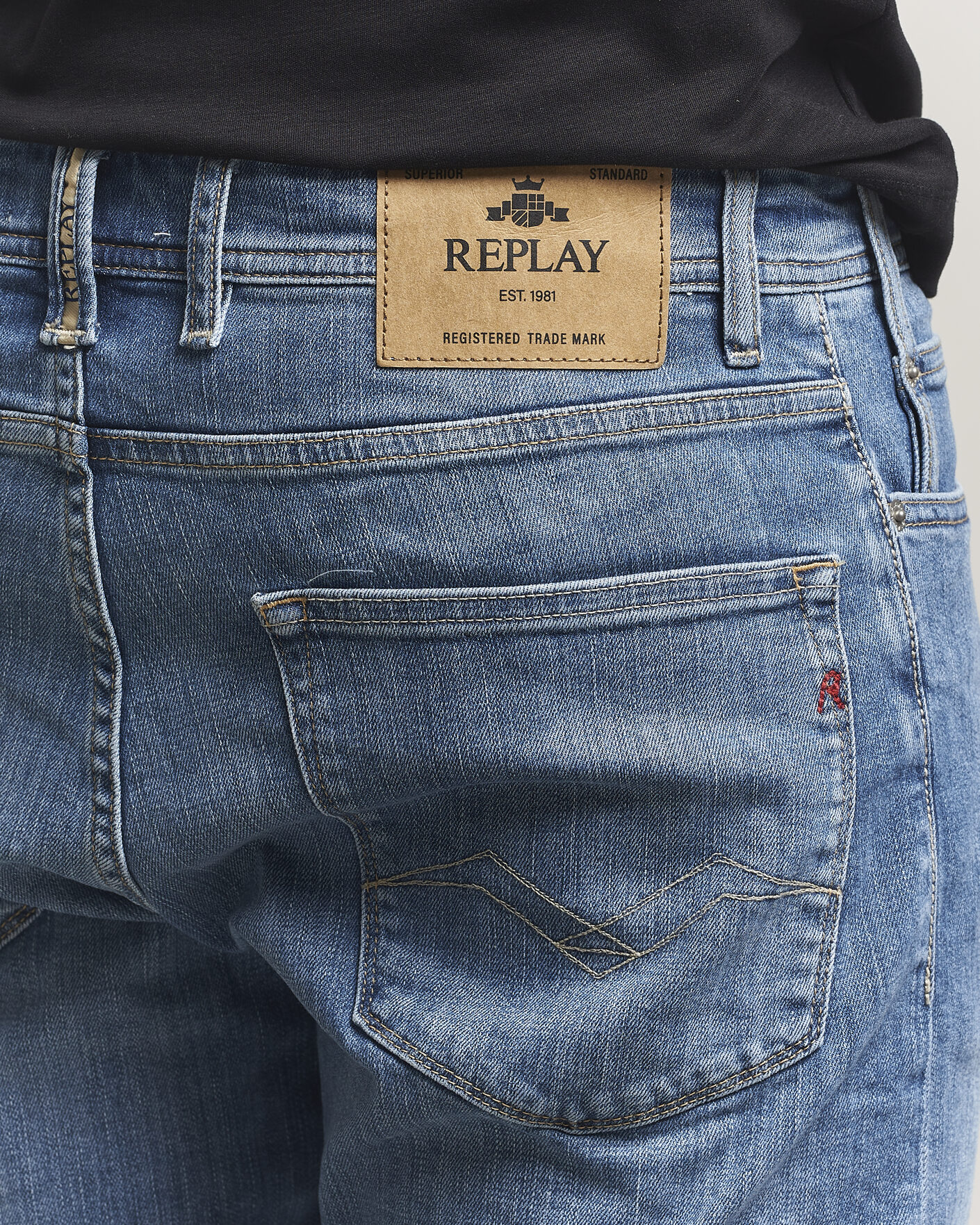 Hombres | Pantalones cortos | Replay | RBJ981 Stretch Denim Shorts Light Blue