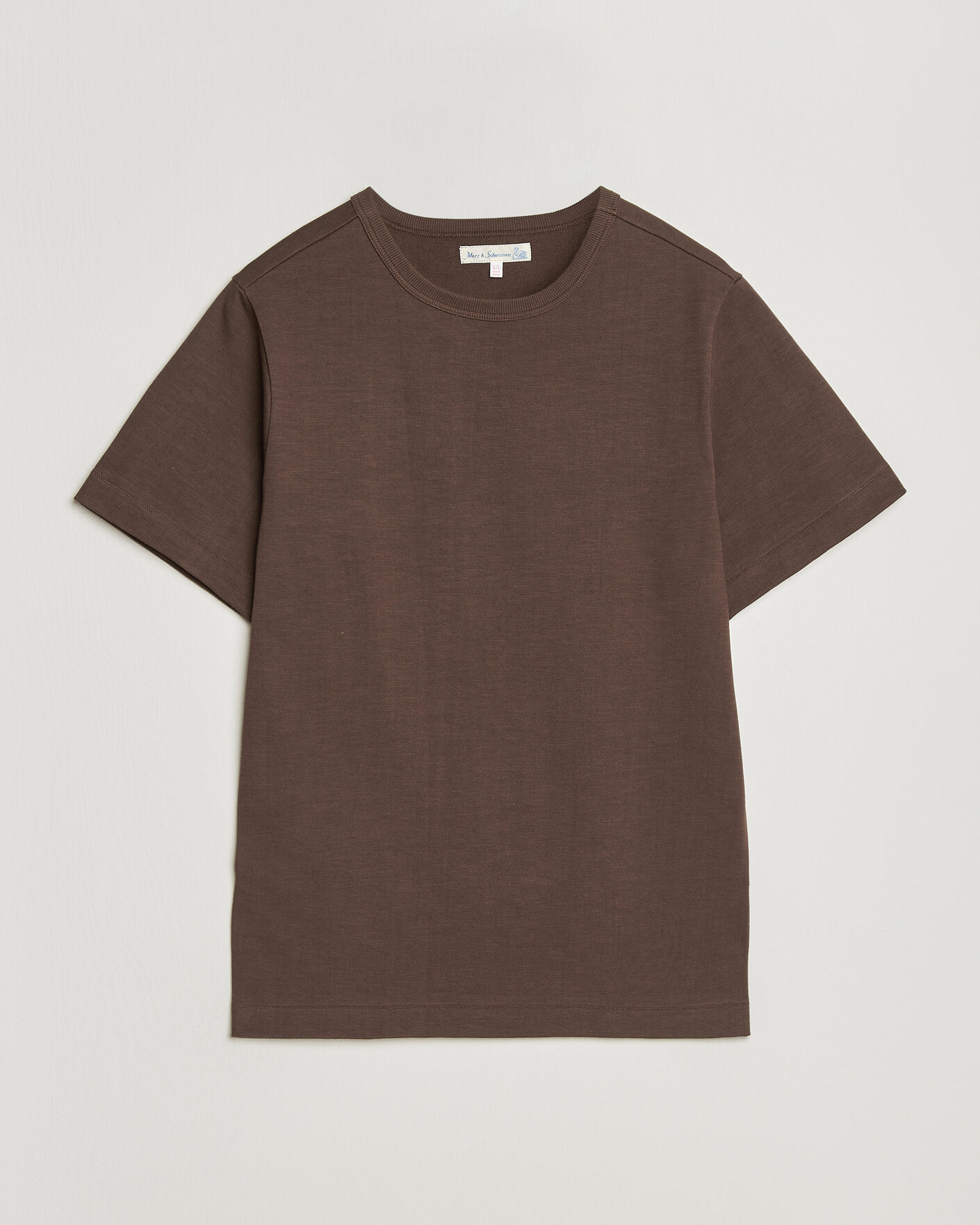 Hombres | Camisetas | Merz b. Schwanen | Relaxed Fit Loopwheeled Heavy T-Shirt Chocolate