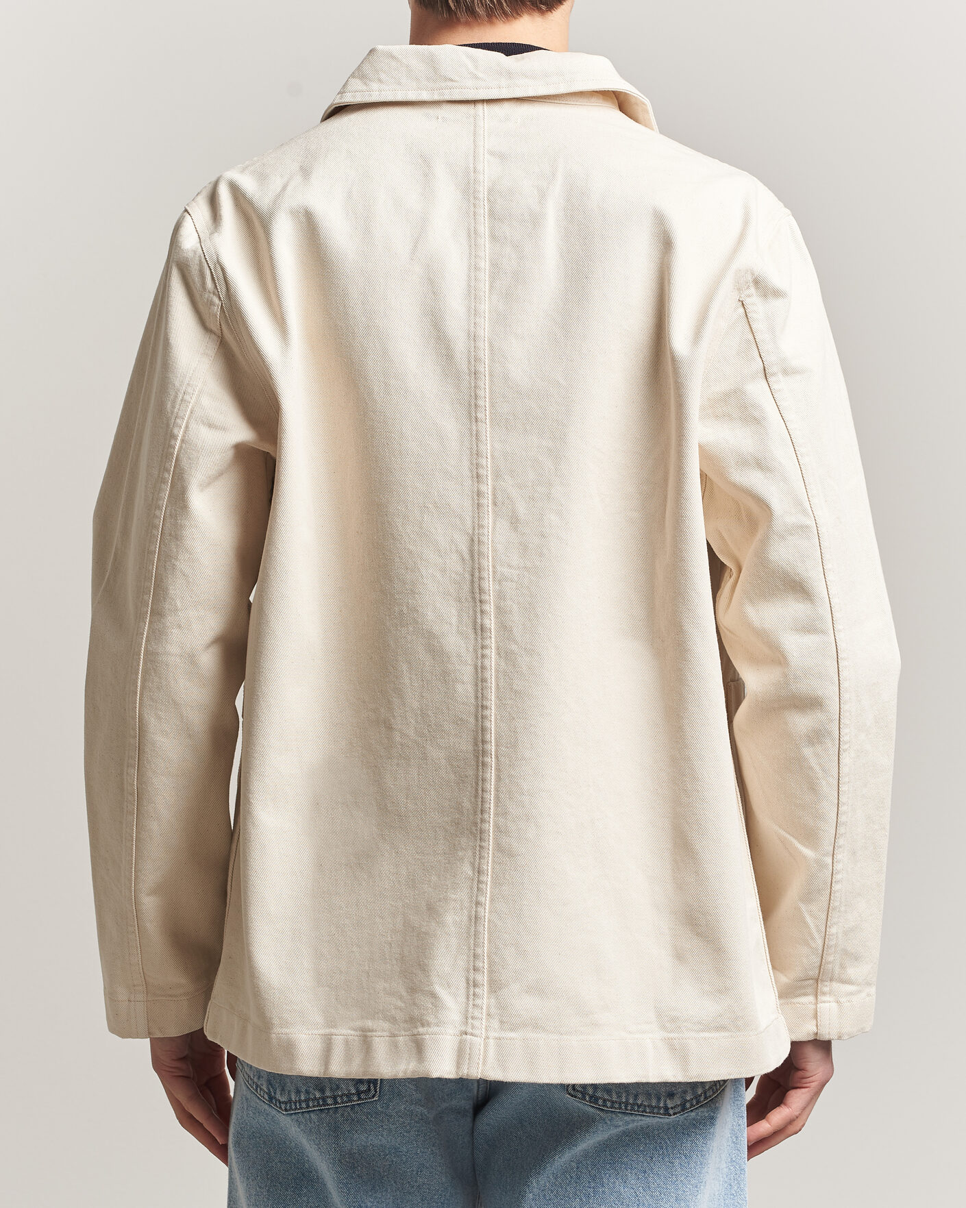 Hombres | Camisas | Merz b. Schwanen | Worker Cotton Twill Overshirt Nature